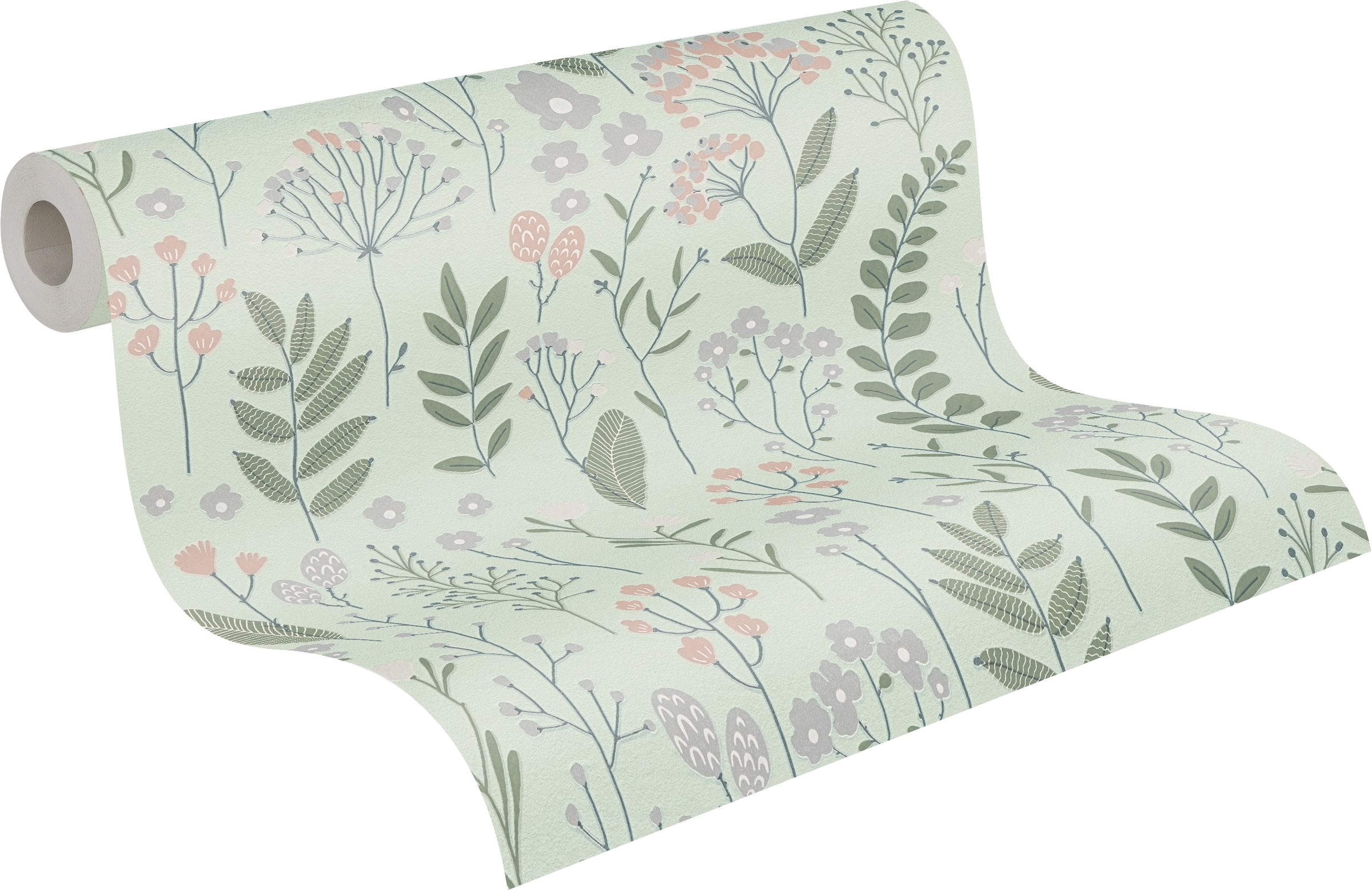 A.S. Création Vliestapete »Attractive 3 – Nordic Floral« floral aufgeschäumt Metallic, glänzend