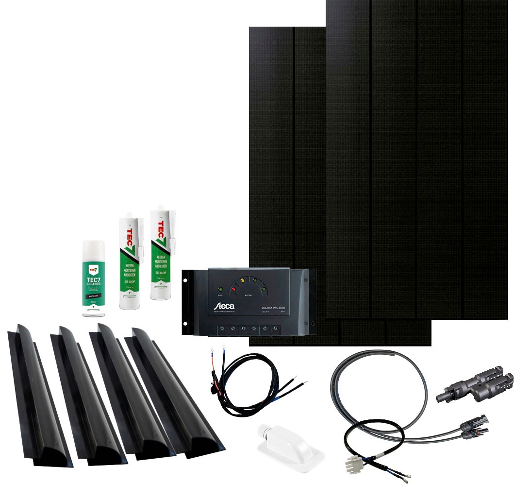 PHAESUN Solaranlage "Caravan Kit, Sun Pearl 200 W", schwarz, Solarmodule