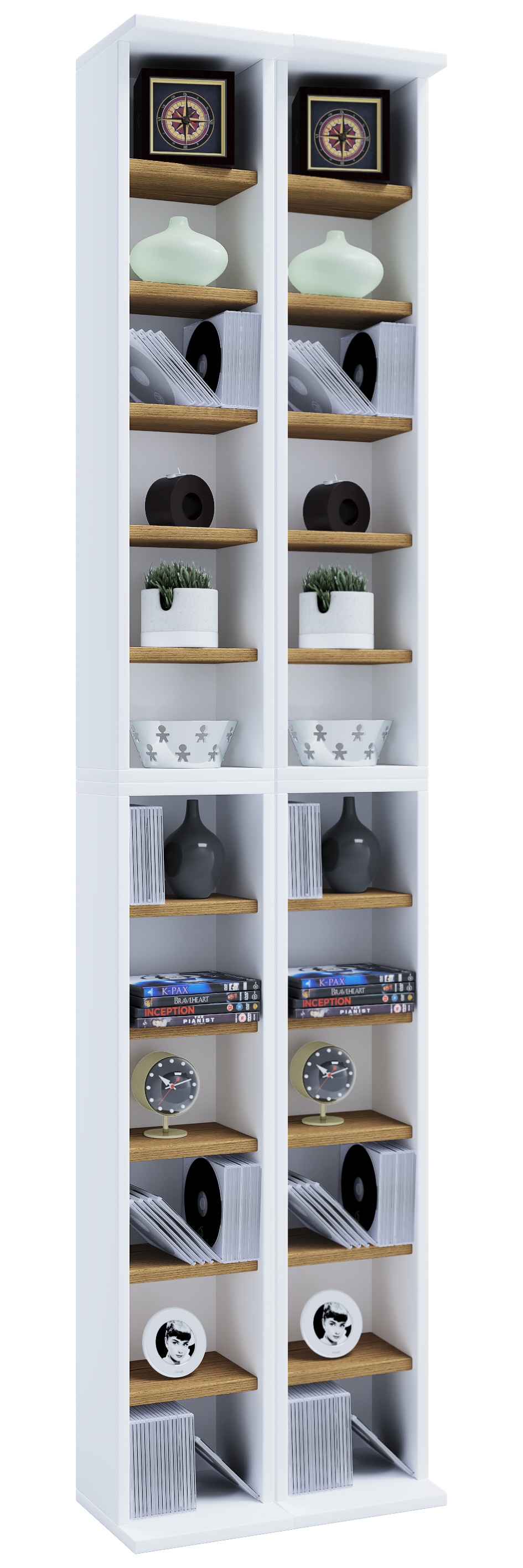VCM Media-Regal "Holz CD DVD Stand Regal Schrank Ständer Almera" 1 Stk. tlg.