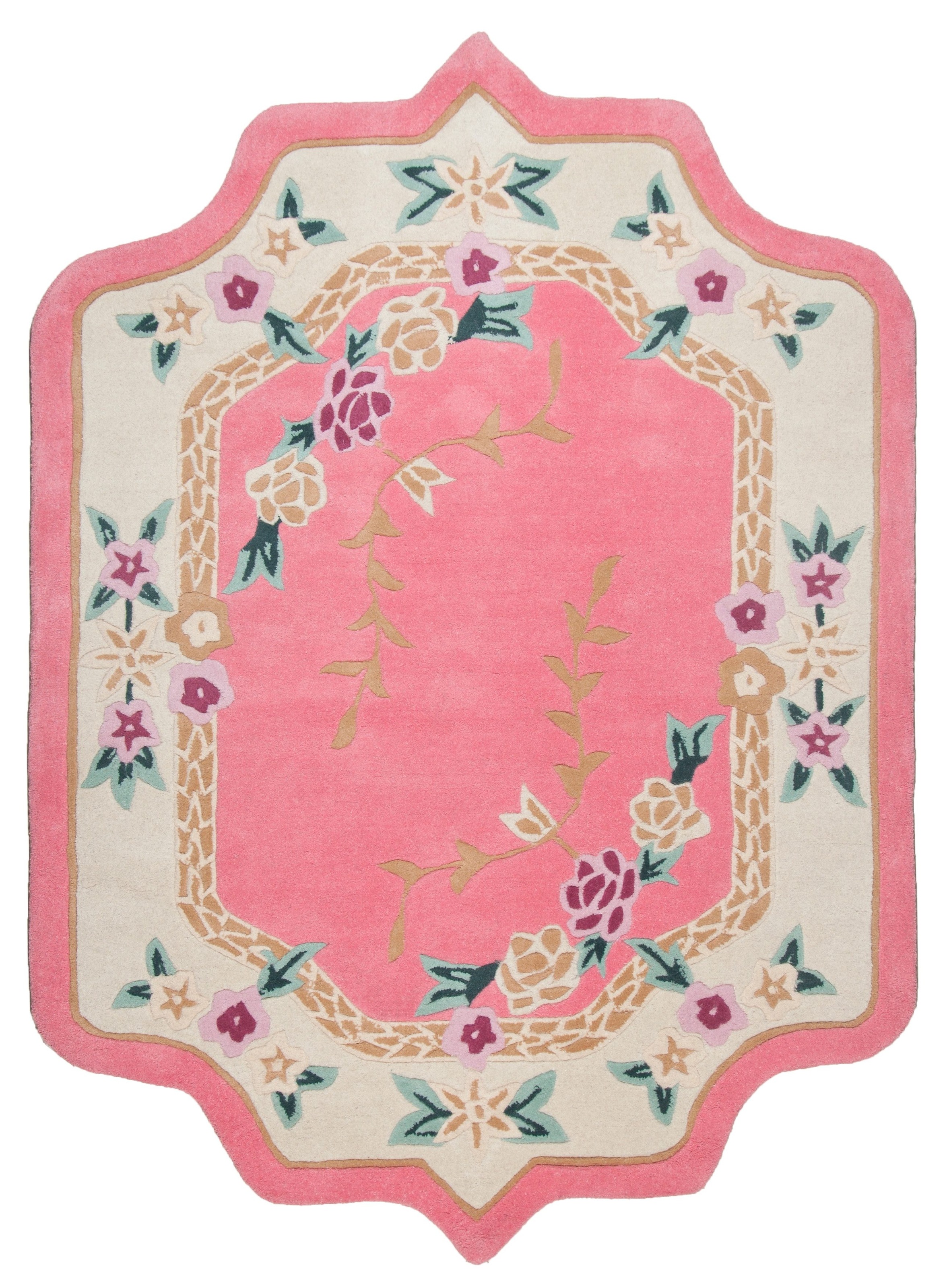 THEKO Wollteppich "Lifou" blumenförmig 14 mm Höhe reine Wolle, handgewebt, günstig online kaufen