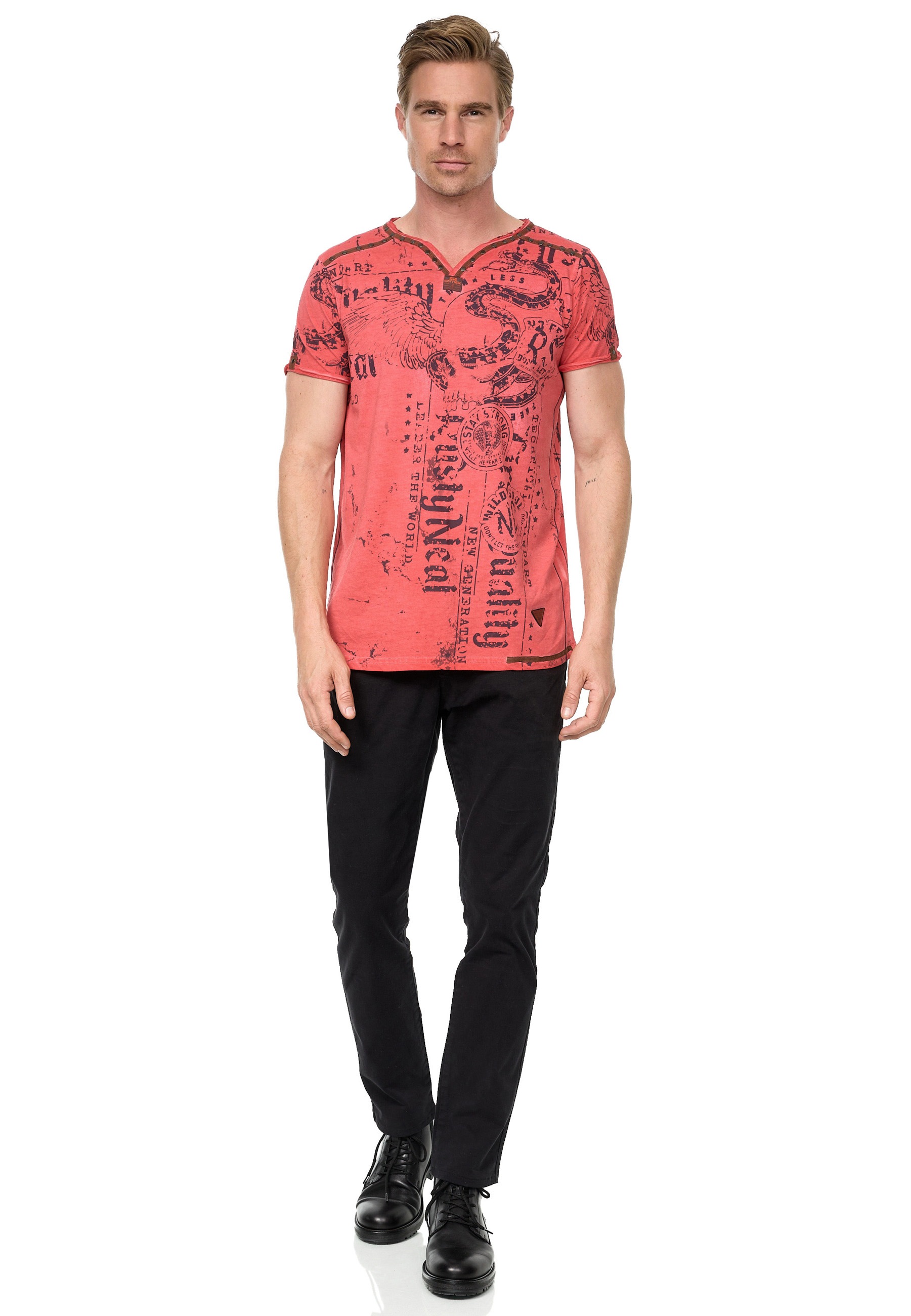 Rusty Neal T-Shirt, mit Allover-Druck