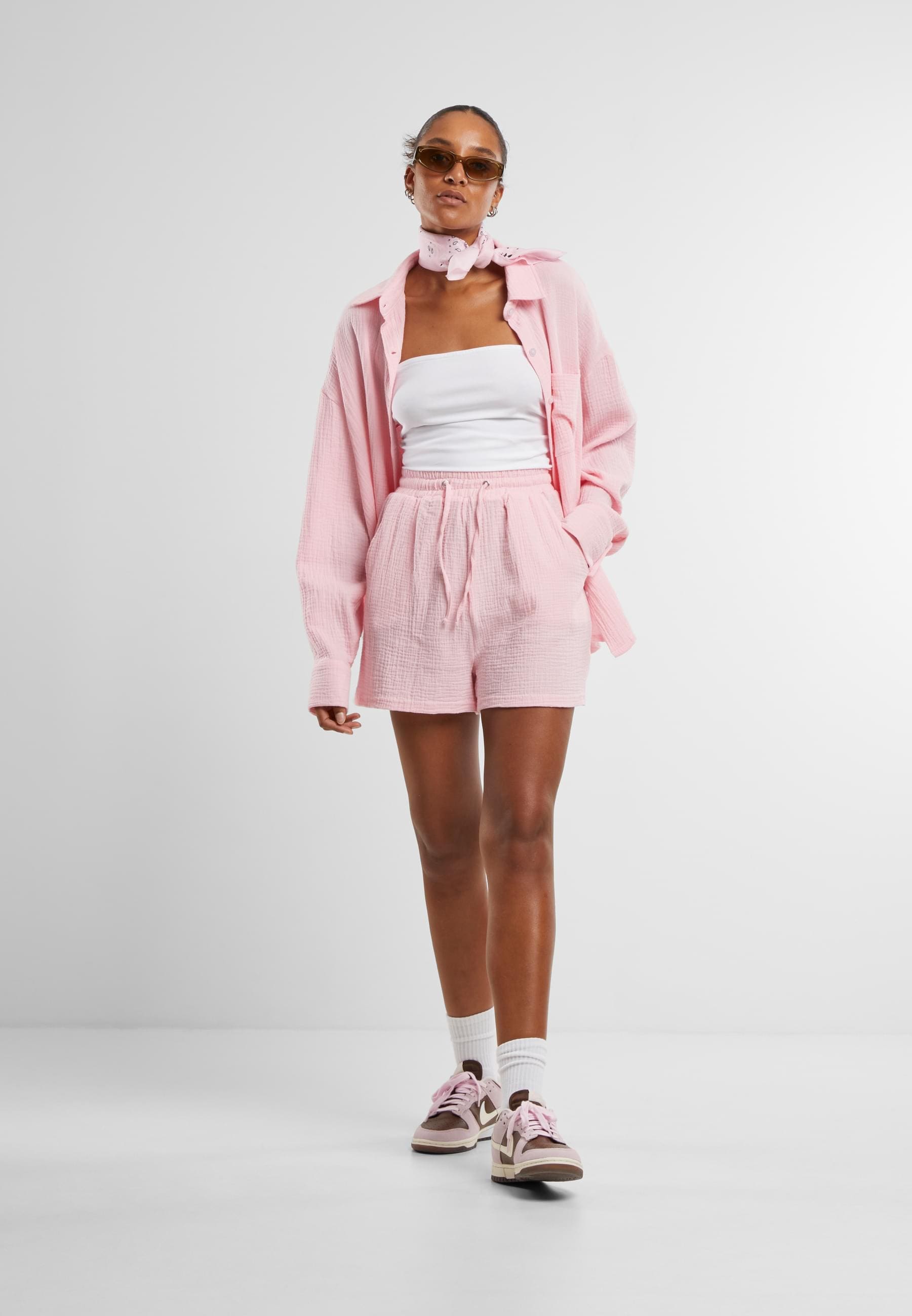 URBAN CLASSICS Klassische Bluse »Urban Classics Ladies Oversized Musselin Blouse«