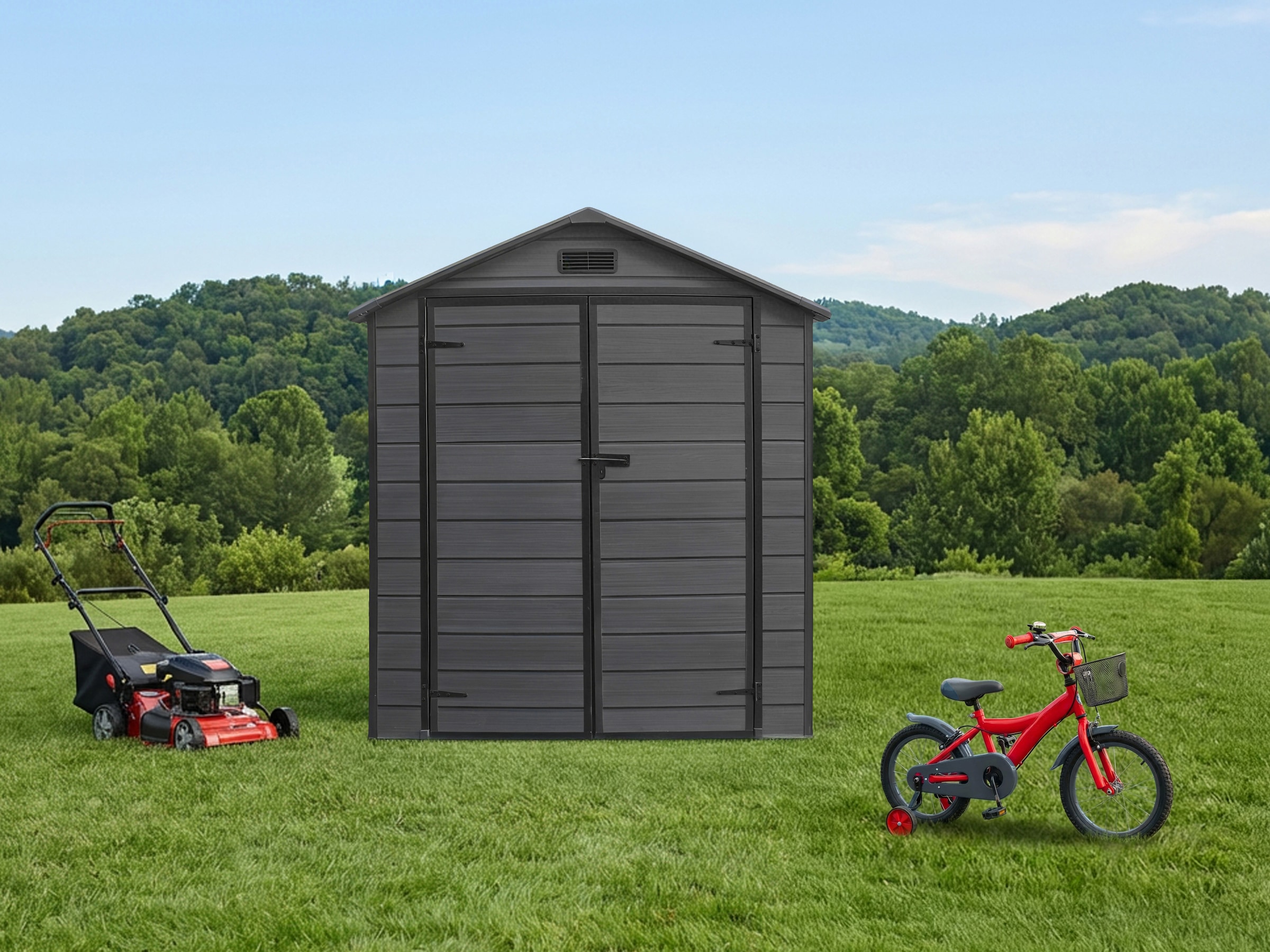 KONIFERA Gerätehaus »aus Kunststoff, inklusive Fußboden« nagersicher und wasserdicht