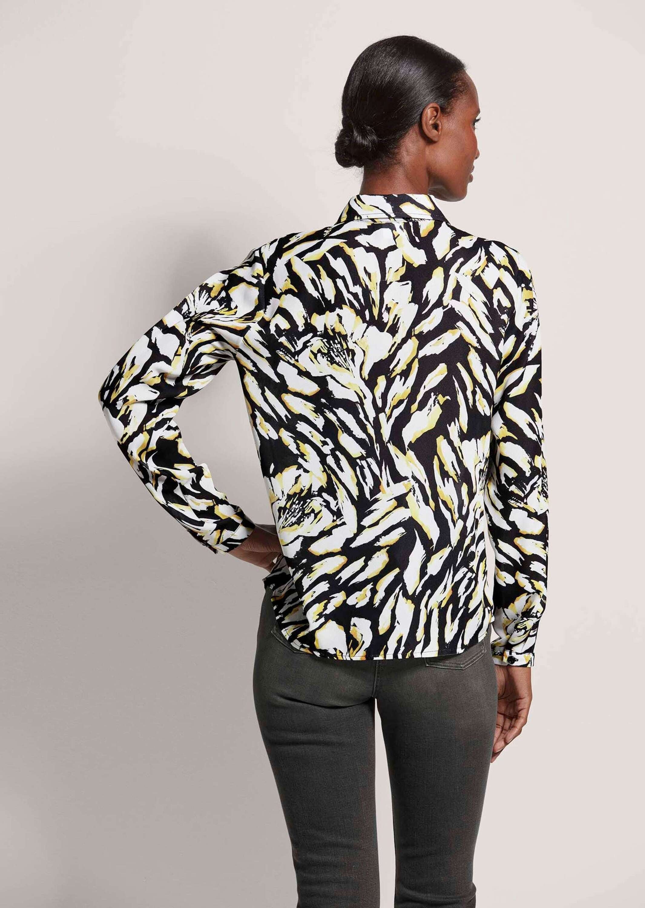 MADELEINE Hemdbluse »Bluse Hemdbluse mit Unikat-Print«