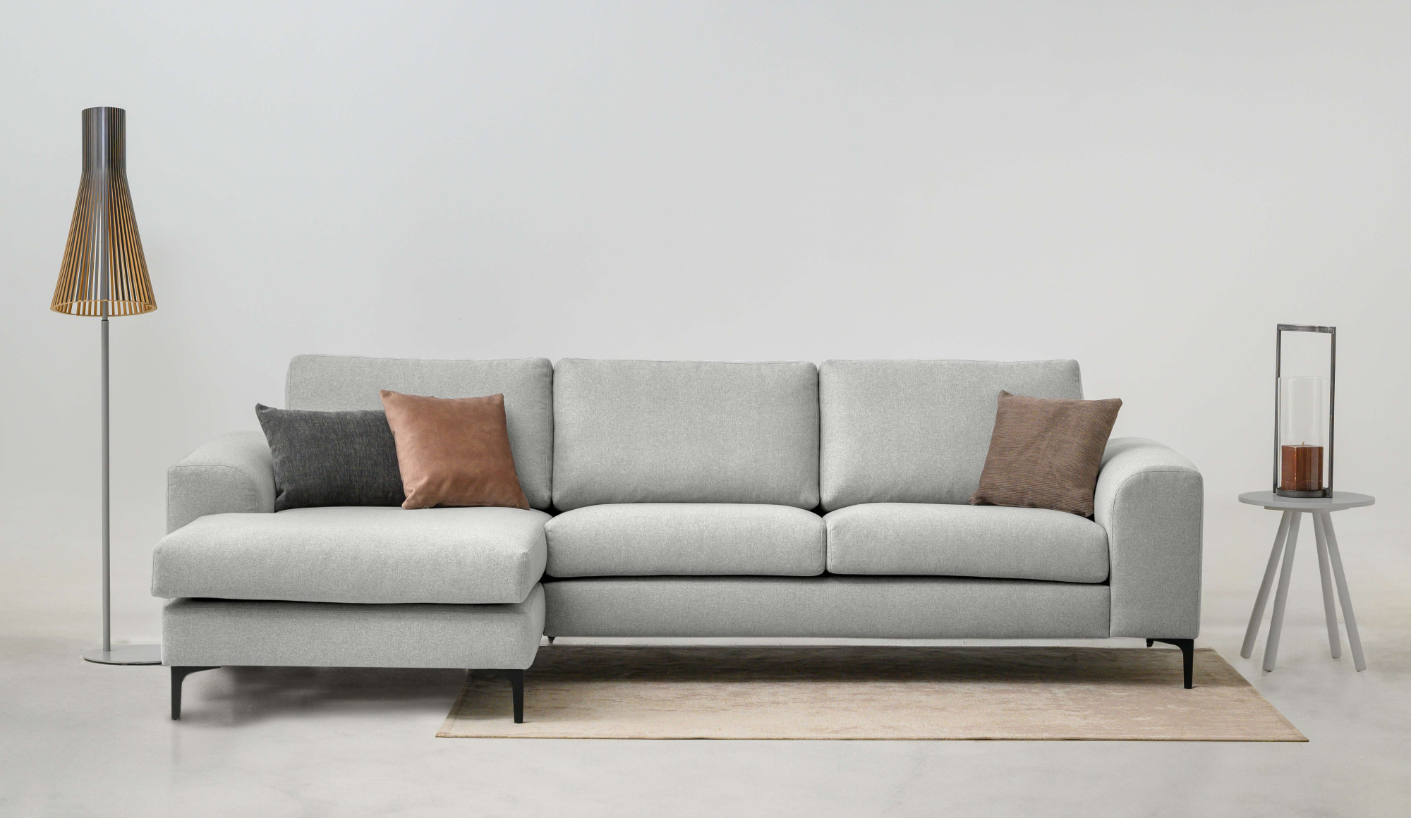 OTTO home Ecksofa "Henry, L-Form, Breite 294 cm" mit Metallbeinen, Wellenunterfederung, wasserabweisender Stoff