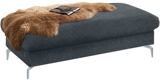 W.SCHILLIG Polsterhocker »piedroo, Designsofa mit tollem Sitzkomfort, bequem, L-Form«, Füße in Silber matt