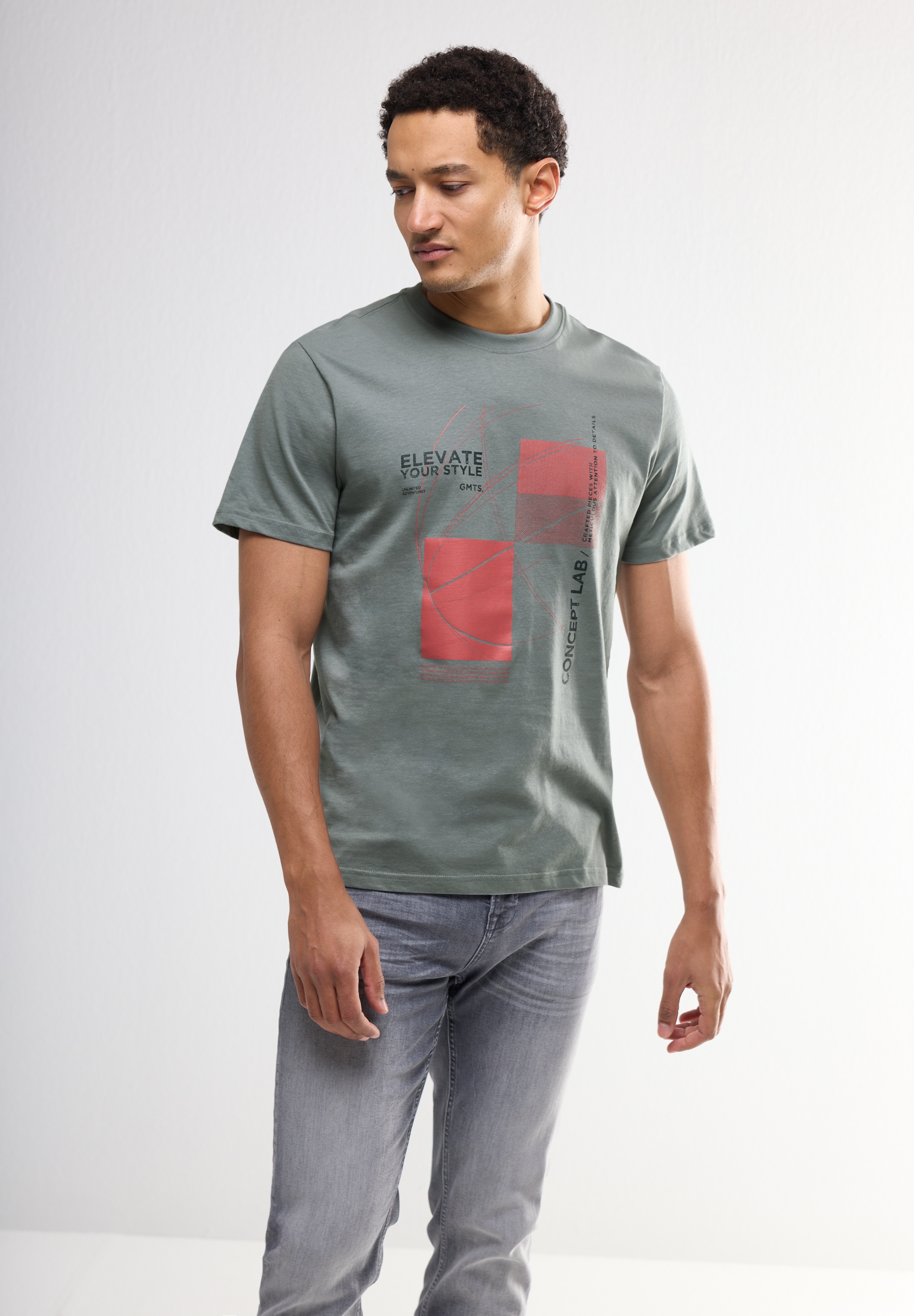 STREET ONE MEN T-Shirt, aus reiner Baumwolle