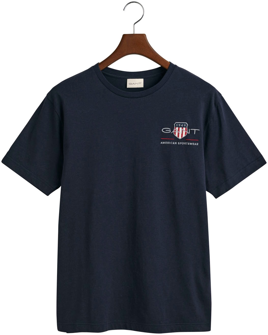 Gant T-Shirt »REG ARCHIVE SHIELD EMB SS T-SHIRT«, von dem Archiv aus den 1980er-Jahren inspiriert