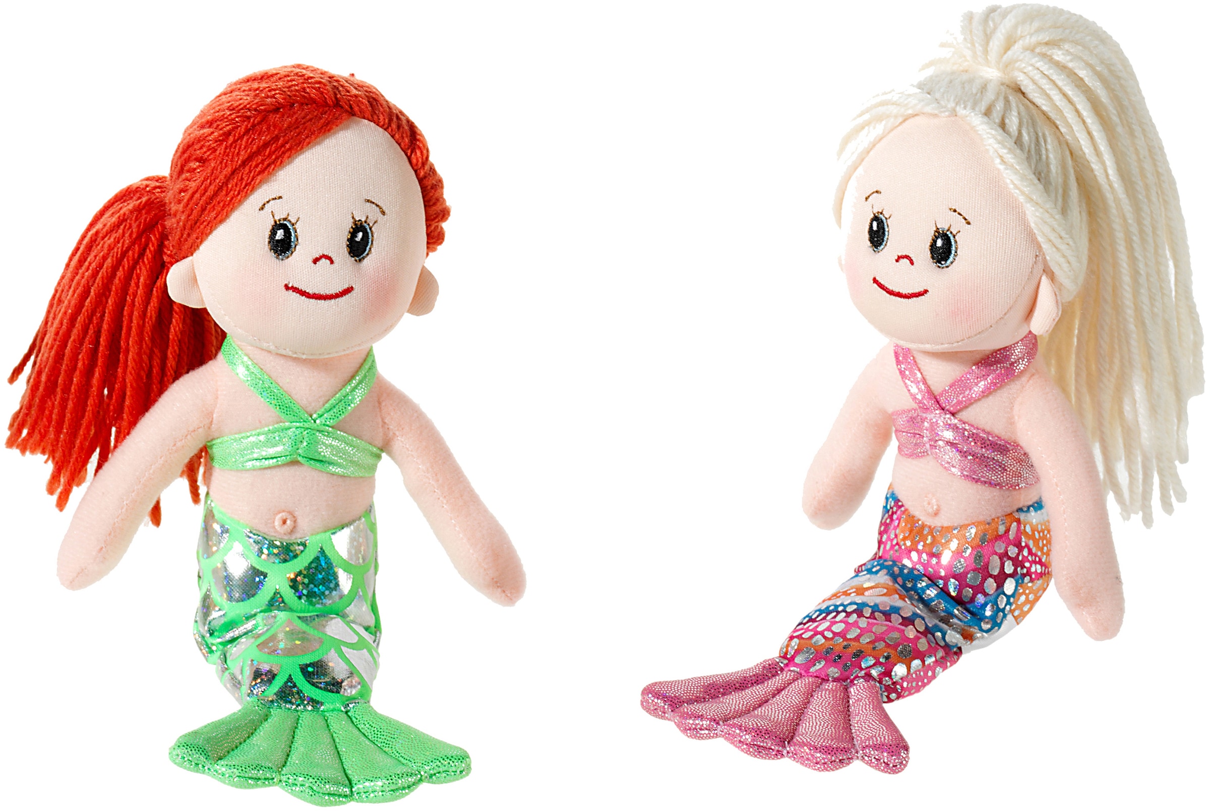 Stoffpuppe Poupetta Kleine Meerjungfrau 23 cm (Set, 2-tlg.)