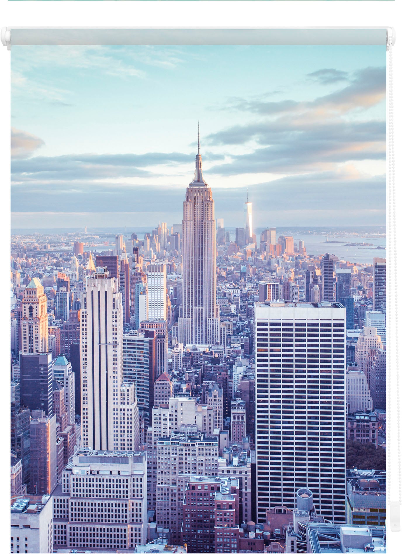 Seitenzugrollo »Klemmfix Motiv New York«, Lichtschutz, ohne Bohren, freihängend, bedruckt