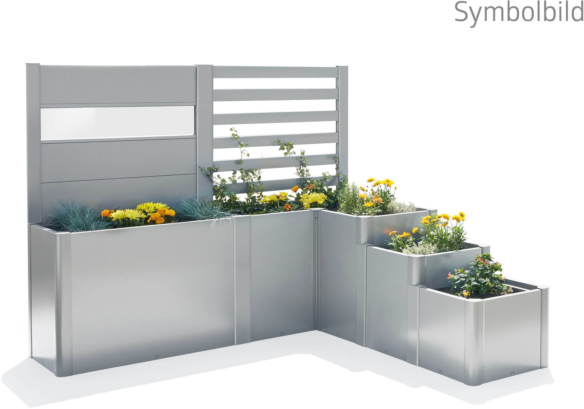 Thumbnail - Biohort Hochbeet "DAVINCI Version 2, verschiedene Farben" 249x200x168 cm, als Sichtschutz