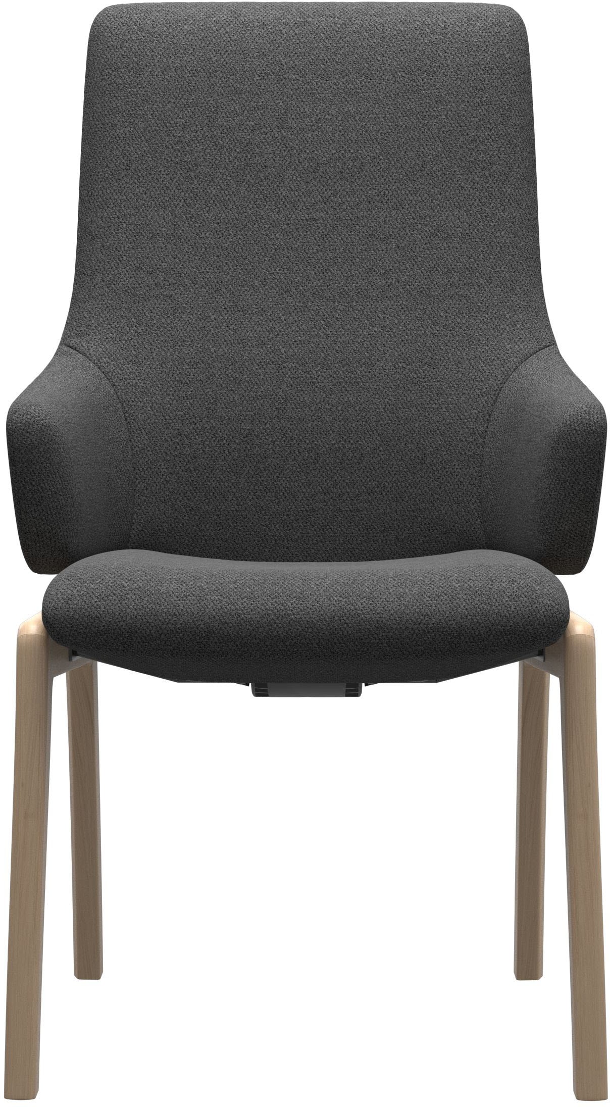 Stressless® Polsterstuhl »Laurel«, ROHLEDER Stoff Q2 FARON, High Back mit Armlehne, Größe L, mit abgerundeten Beinen in Eiche