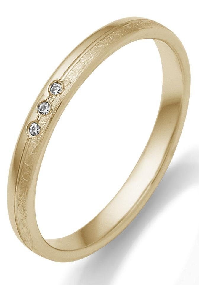 Firetti Trauring »Schmuck Geschenk Gold 375 Hochzeit Ehering "LIEBE"«, Made in Germany, wahlweise mit oder ohne Brillanten