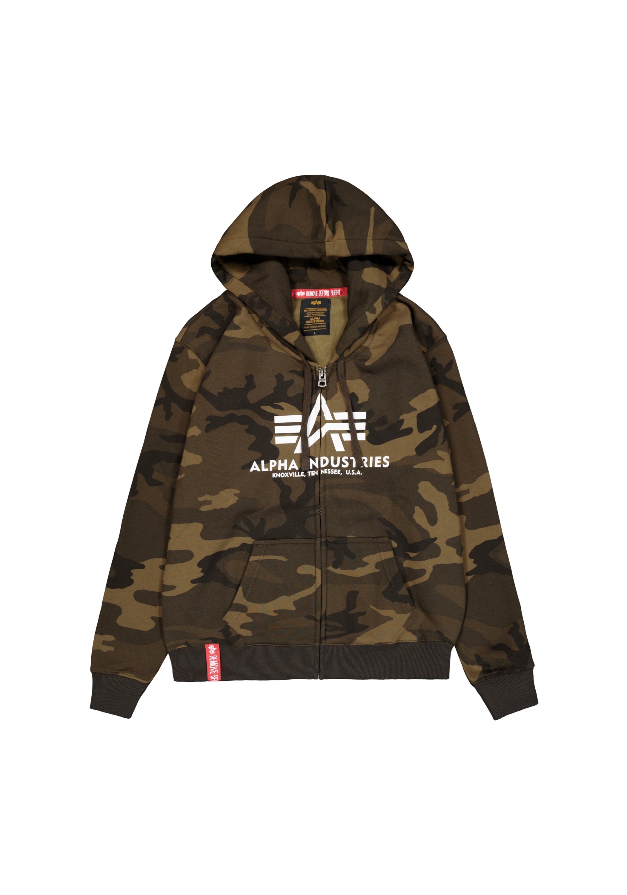 Alpha Industries Hoodie "Alpha Industries Men - Hoodies Basic Zip Hoodie Camo"