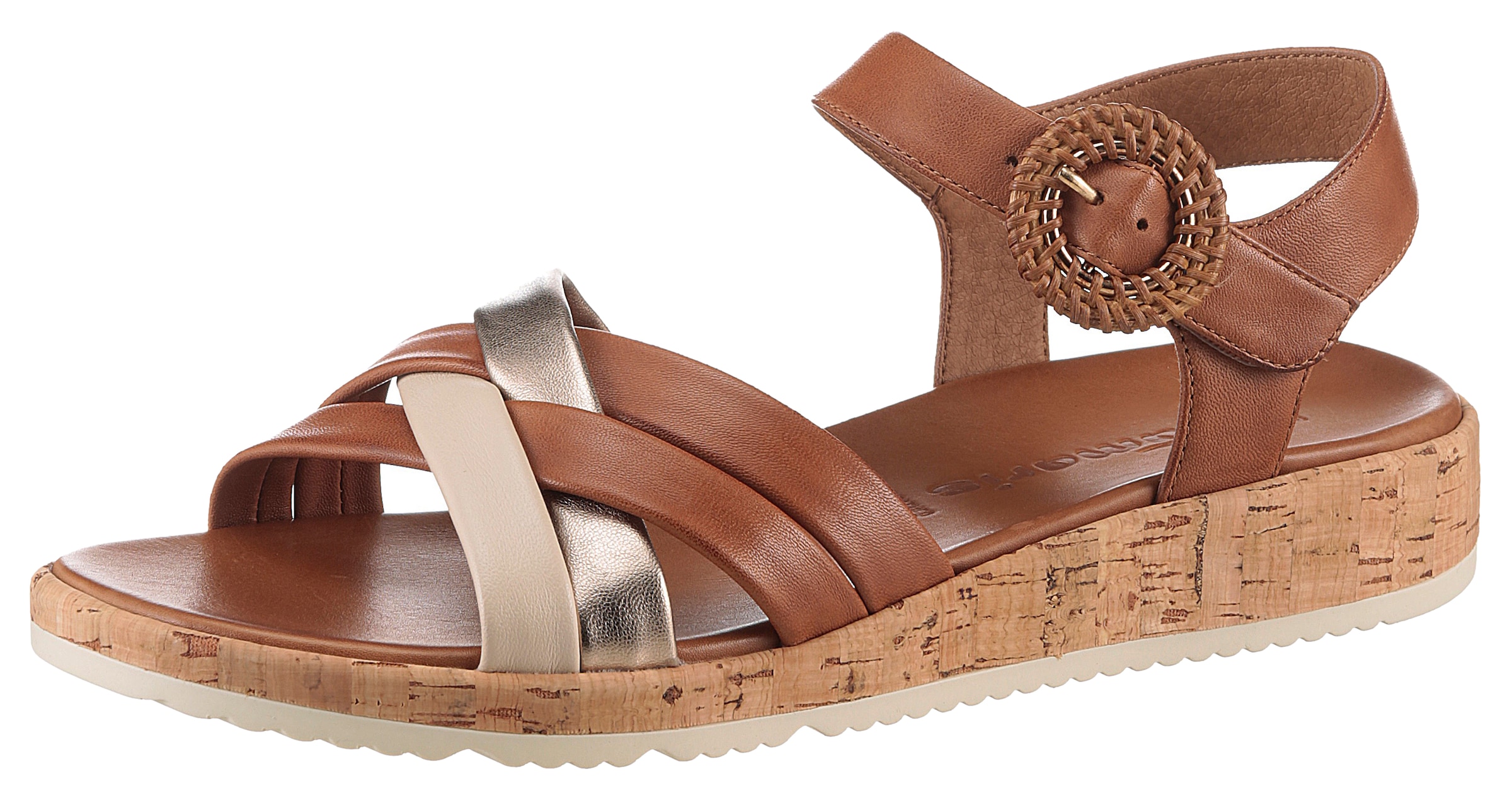 Tamaris Sandalette, Plateau, Sommerschuh, Riemchensandale mit hübscher Zier günstig online kaufen