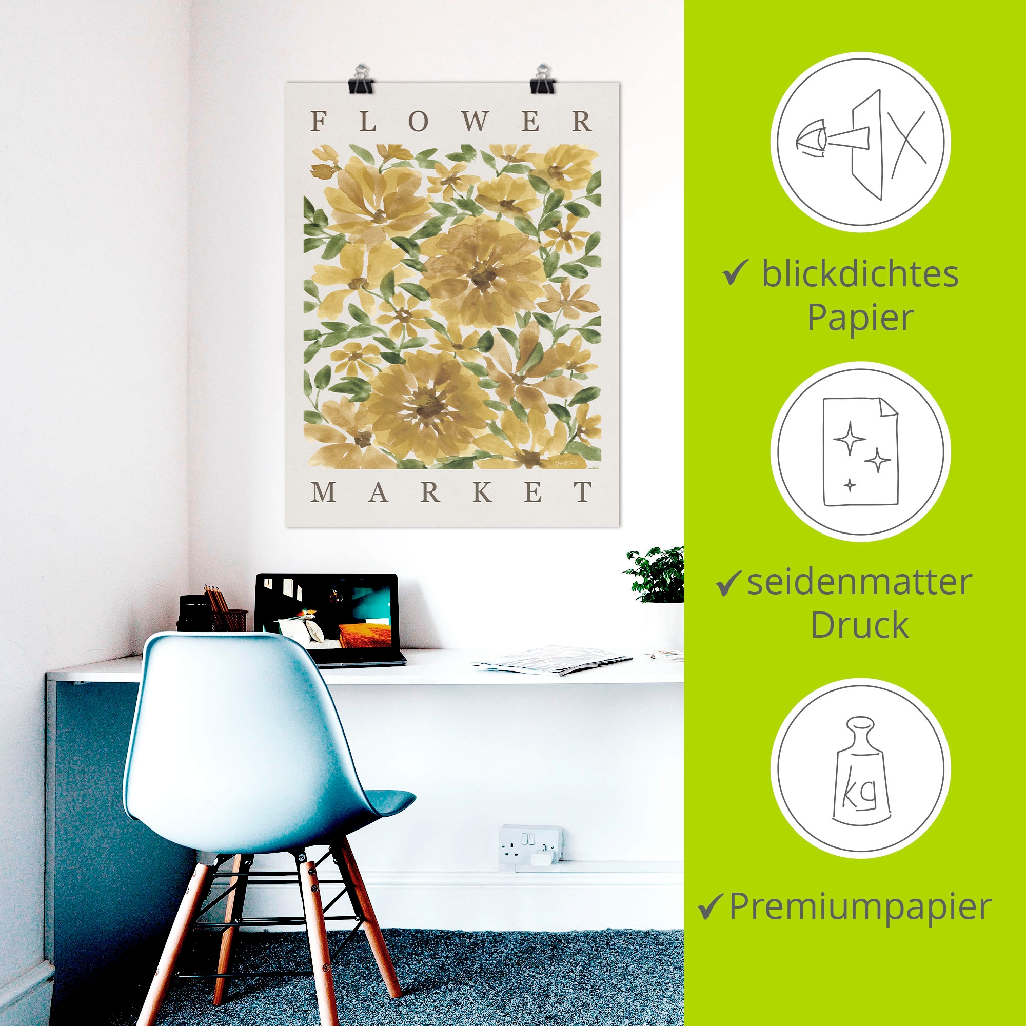 Artland Wandbild »Sunflower Blooms« 1 Stk. tlg. als Alubild, Leinwandbild, Poster, Wandaufkleber in verschied. Größen