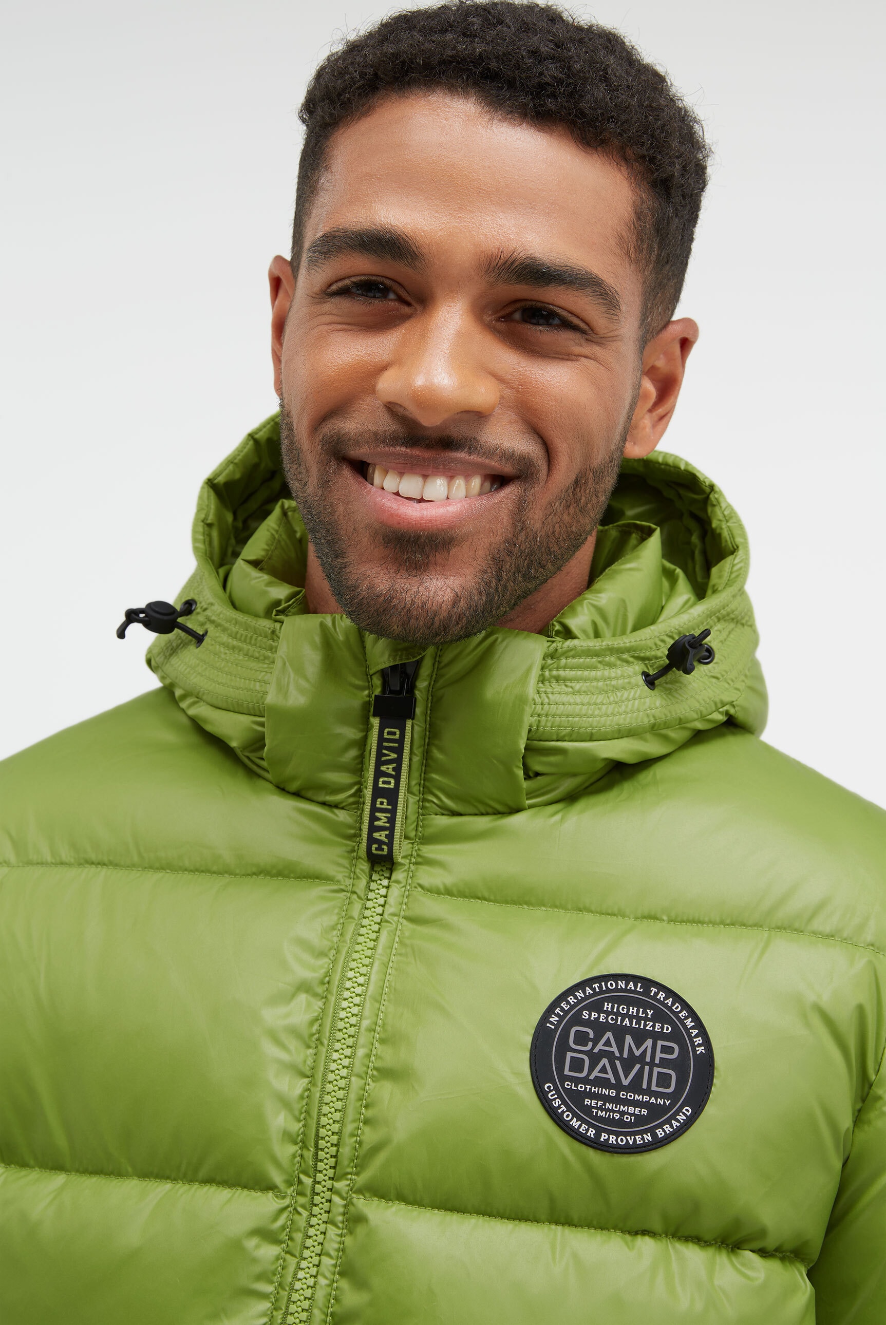 CAMP DAVID Winterjacke mit Kapuze mit Elastikbündchen
