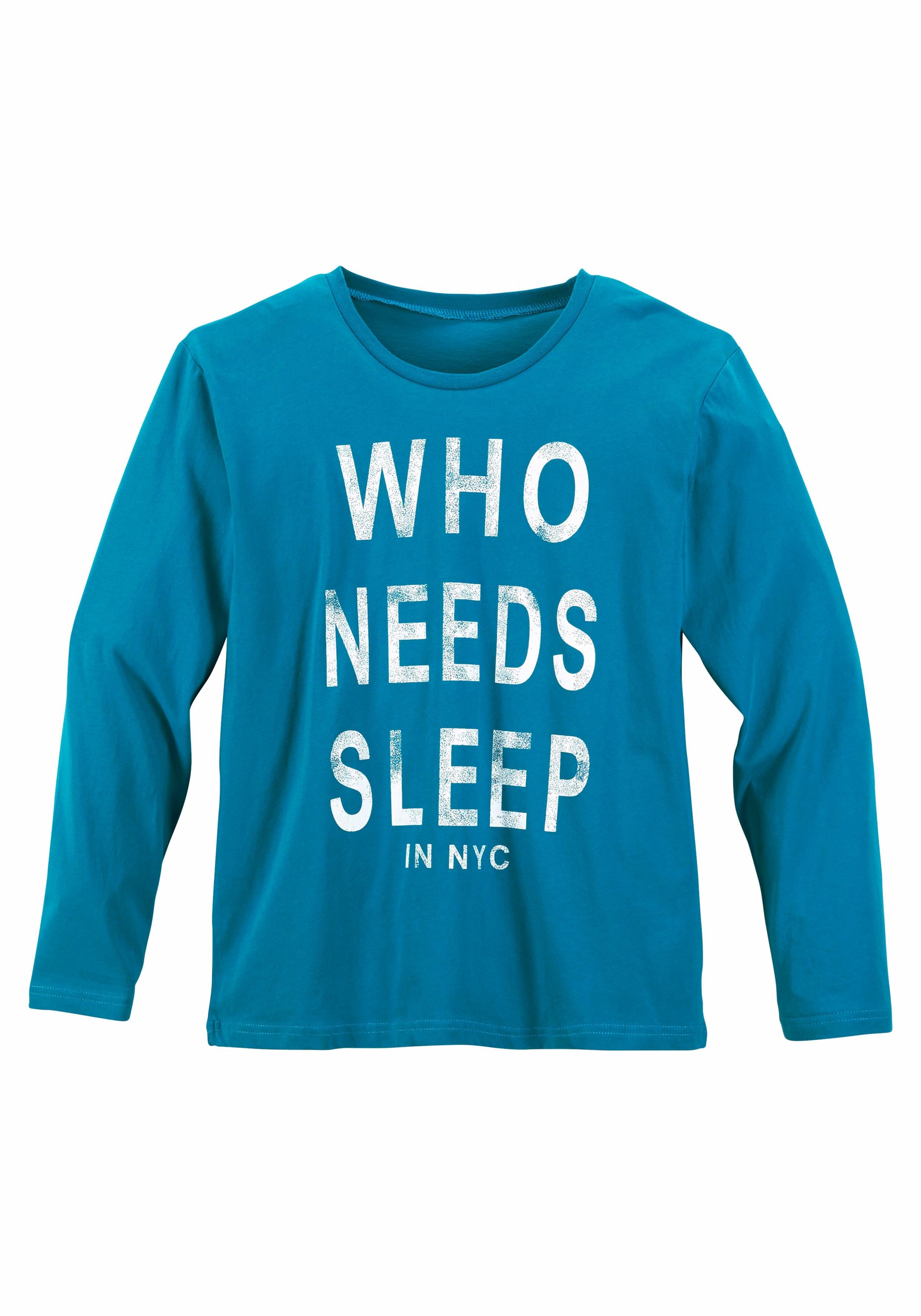 Thumbnail - AUTHENTIC LE JOGGER Pyjama 1 Stück, 2 tlg. Schlafanzug mit Spruch "Who needs sleep"