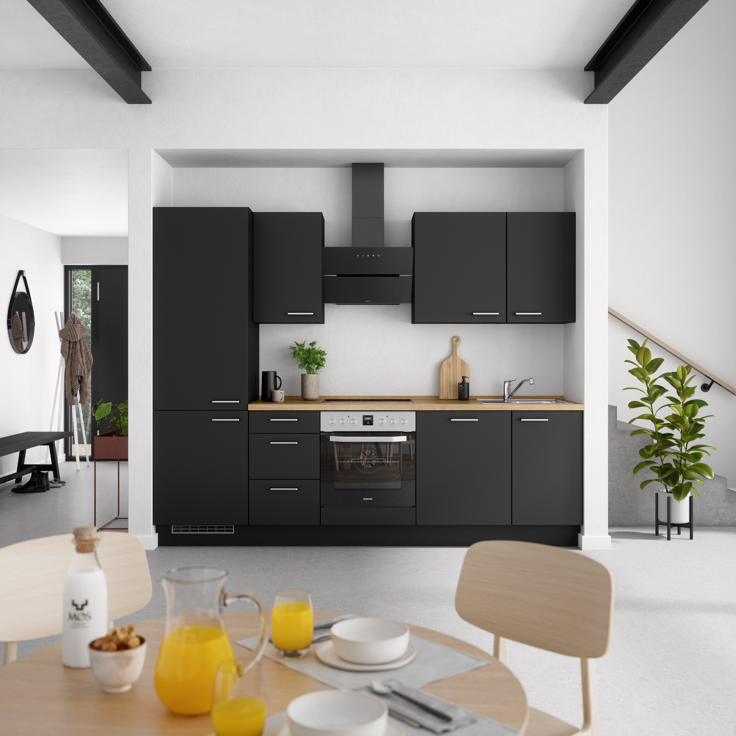 nobilia® Küchenzeile »"Touch II"«, vormontiert, Ausrichtung wählbar, Breite 270 cm, wahlw. mit E-Geräten