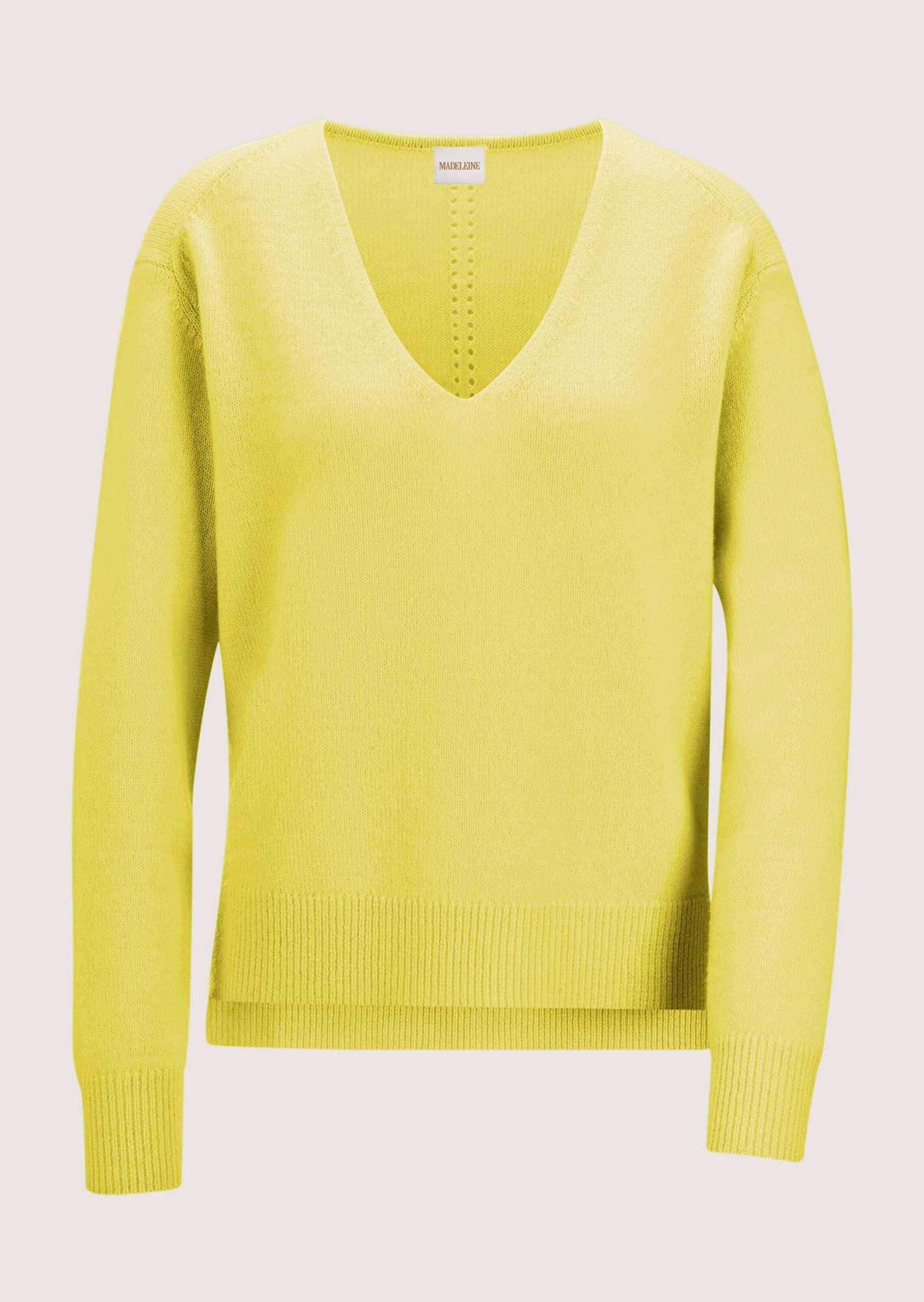 MADELEINE Longpullover "Pullover Kaschmir-Pullover mit V-Ausschnitt" günstig online kaufen