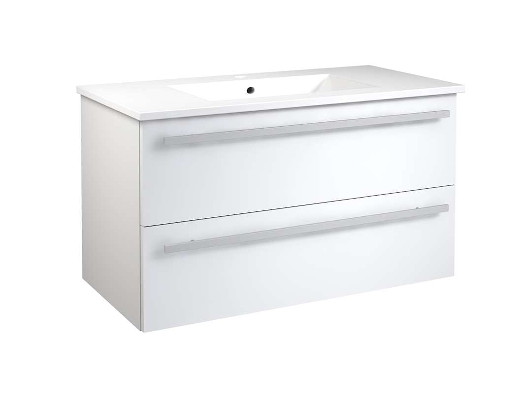 welltime "Serena, Waschbeckenunterschrank inkl. Waschbecken, Badmöbel" Breite 101,5 cm, Soft-Close-Funktion, FSC