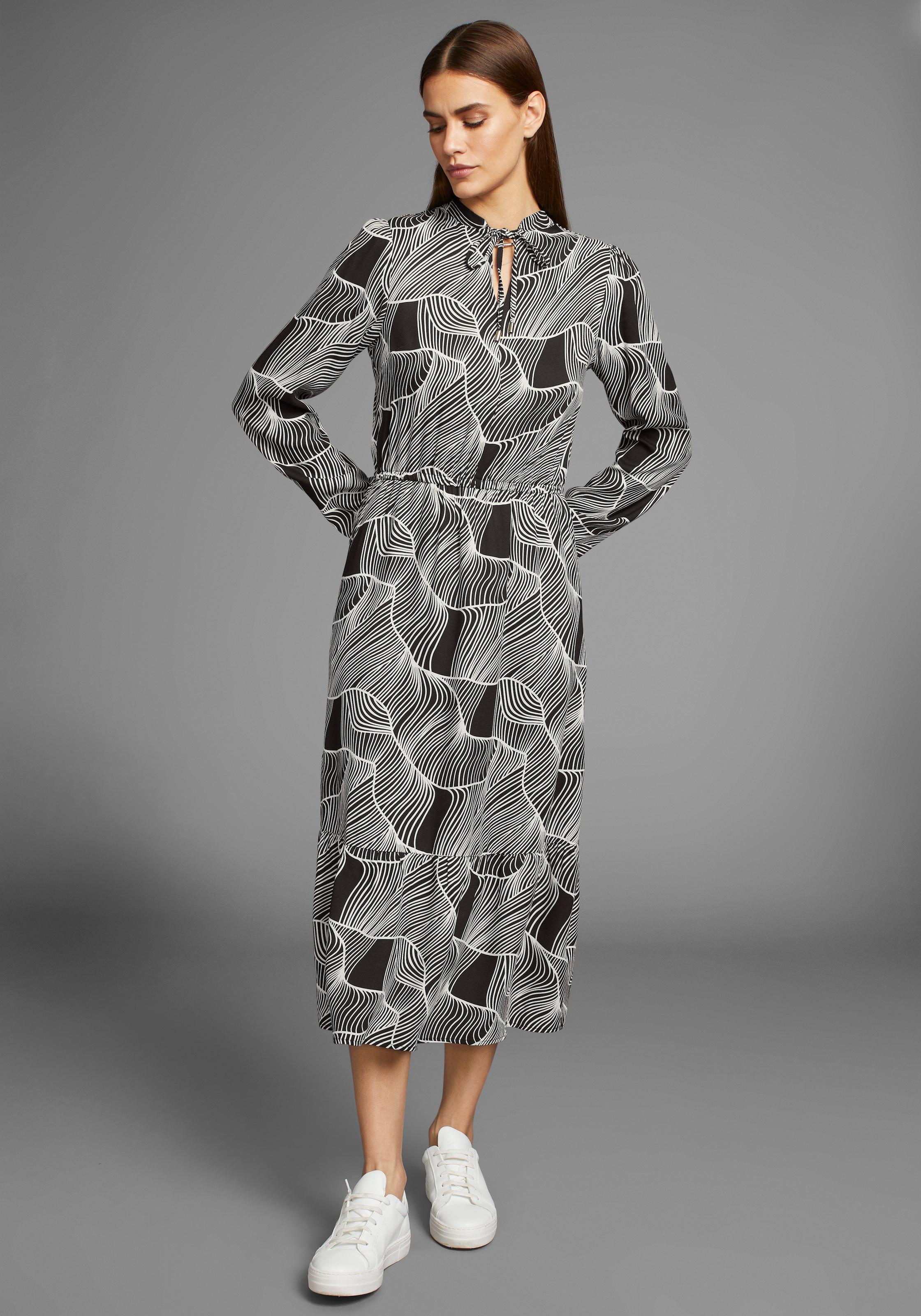HECHTER PARIS Midikleid Außentasche mit modischen Print günstig online kaufen