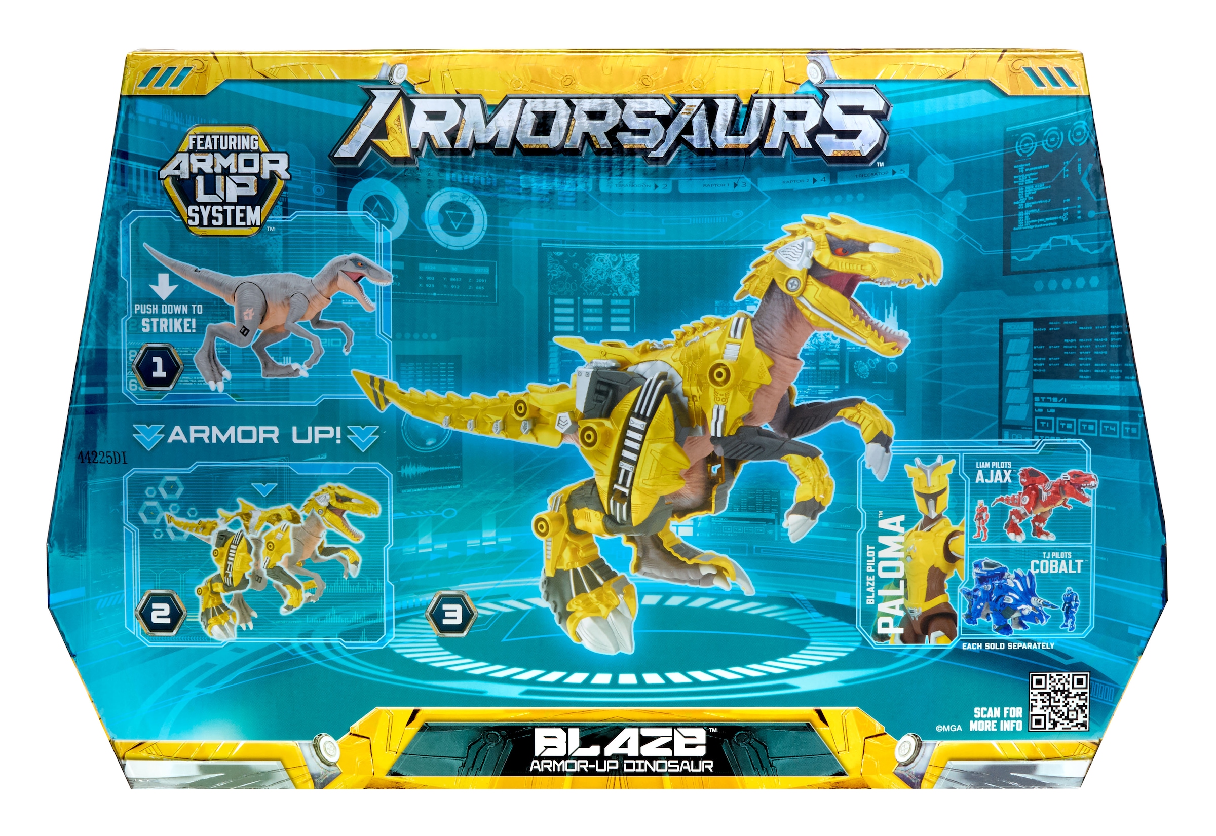 MGA ENTERTAINMENT Actionfigur »Armosaurs Armor-Up Dinosaur- Yellow Raptor - Blaze«