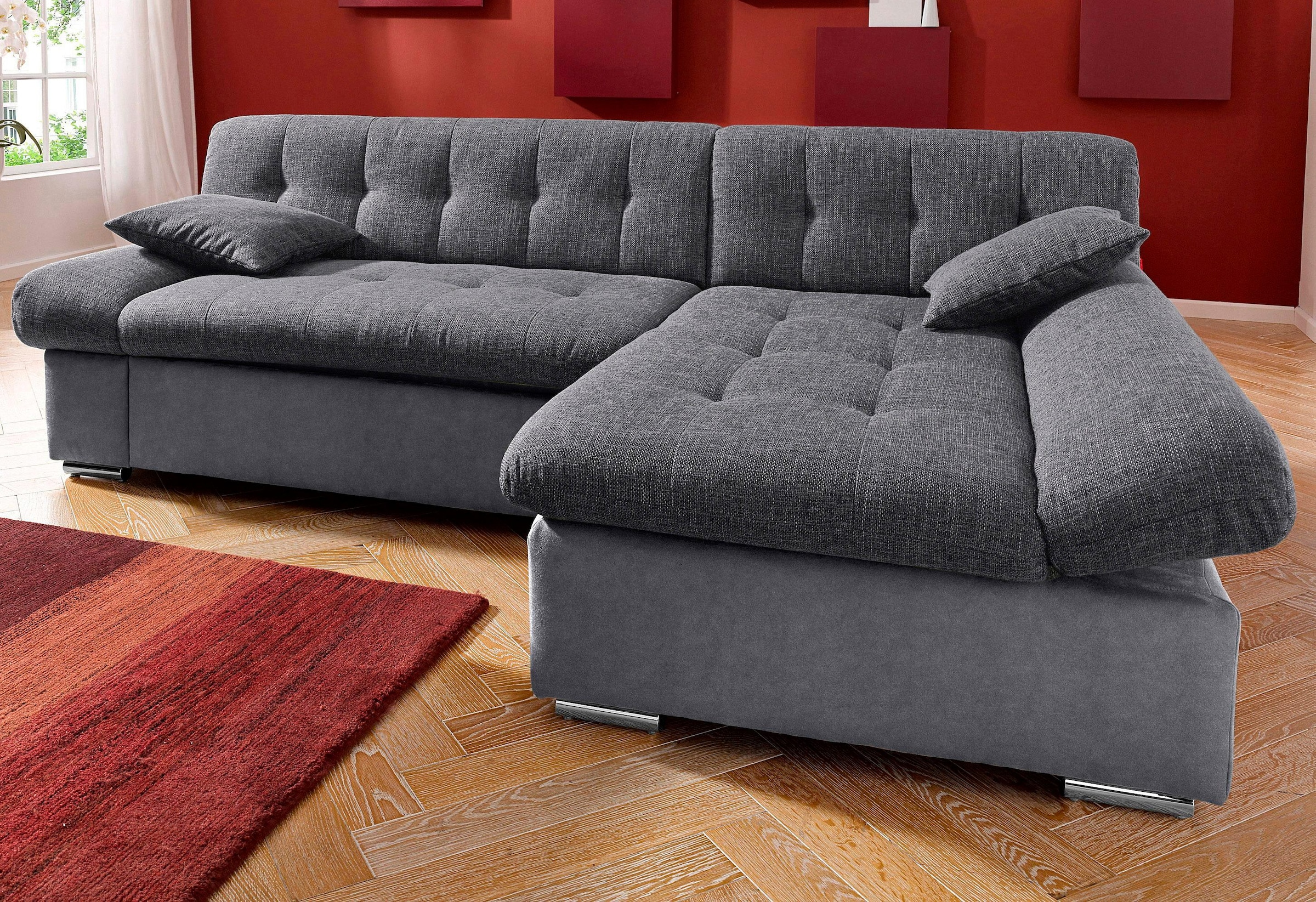 TRENDMANUFAKTUR Ecksofa »Reggae, L-Form«, wahlweise mit Bettfunktion