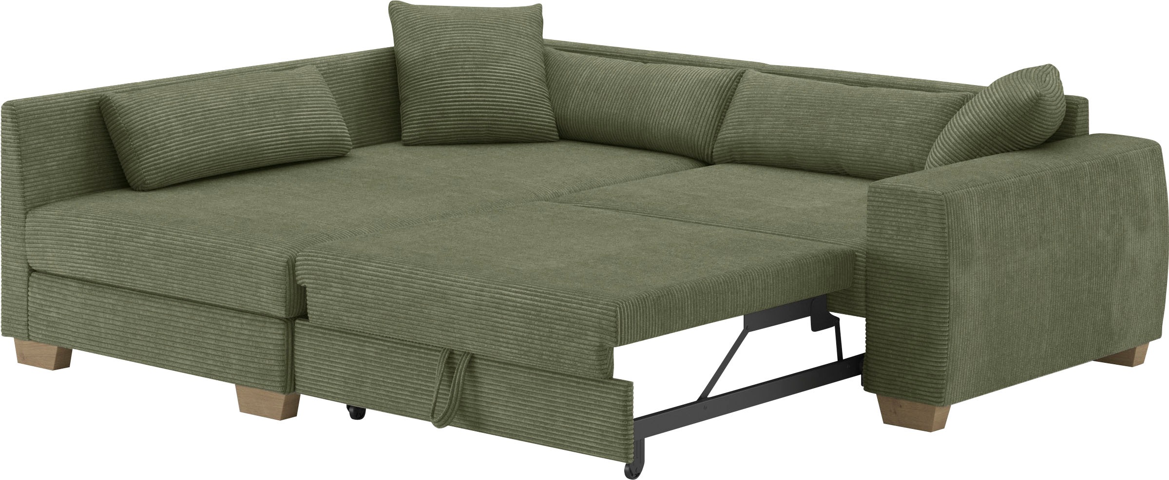 Mr. Couch Ecksofa »Helena L-Form«, Mit Federkern, wahlweise mit Bettfunktion und Taschenfederkern