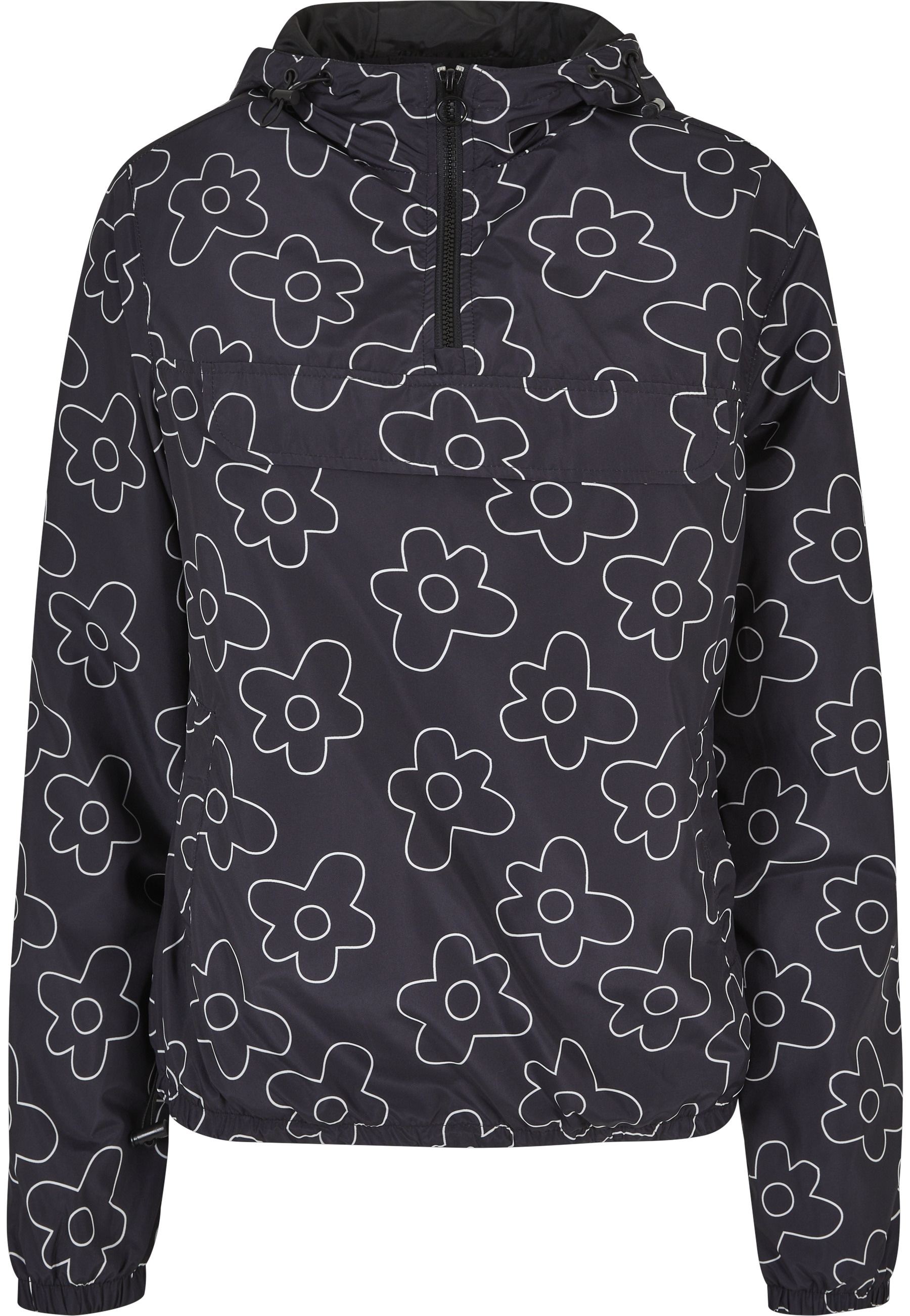 URBAN CLASSICS Langmantel "Urban Classics Damen Ladies AOP Pullover Jacket" günstig online kaufen