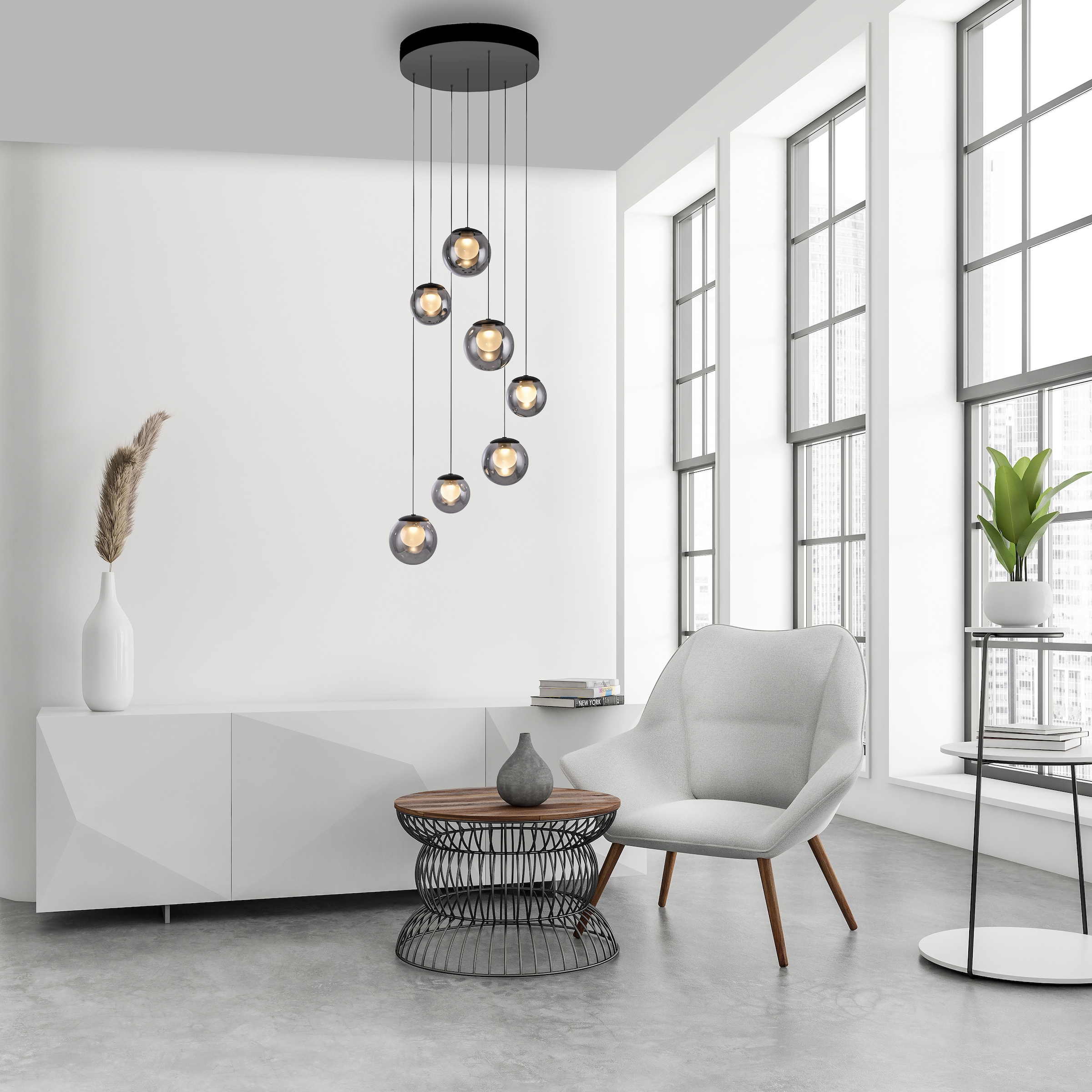 Neuhaus PURE LED Pendelleuchte »PURE Popup« LED-Board 1 Stk. warmweiß - kaltweiß Comfort Lift, CCT, dimmbar über Fernbedienung