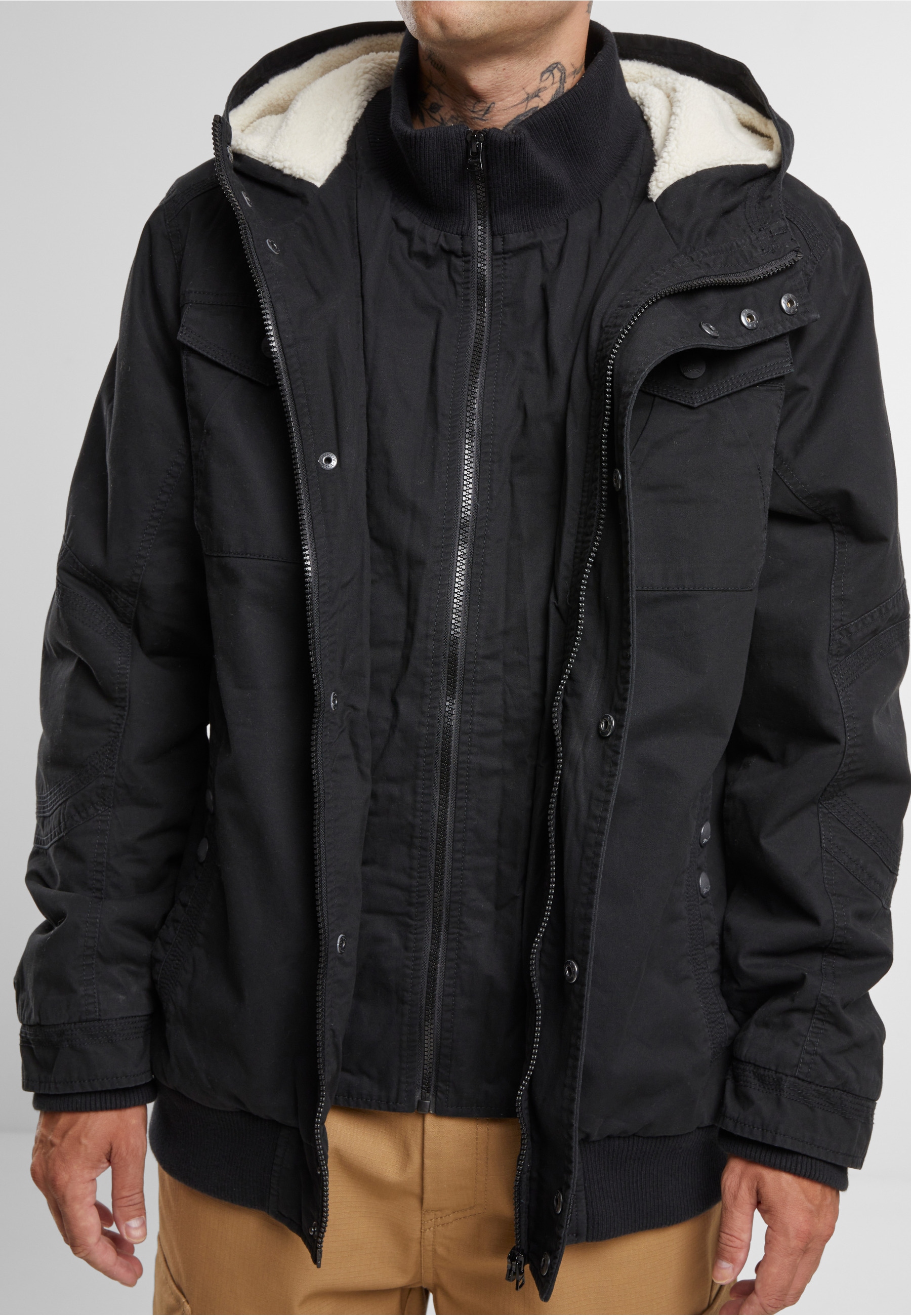 Brandit Winterjacke »Brandit Brandit Men Meadow Jacket« 1 Stk. tlg. mit Kapuze