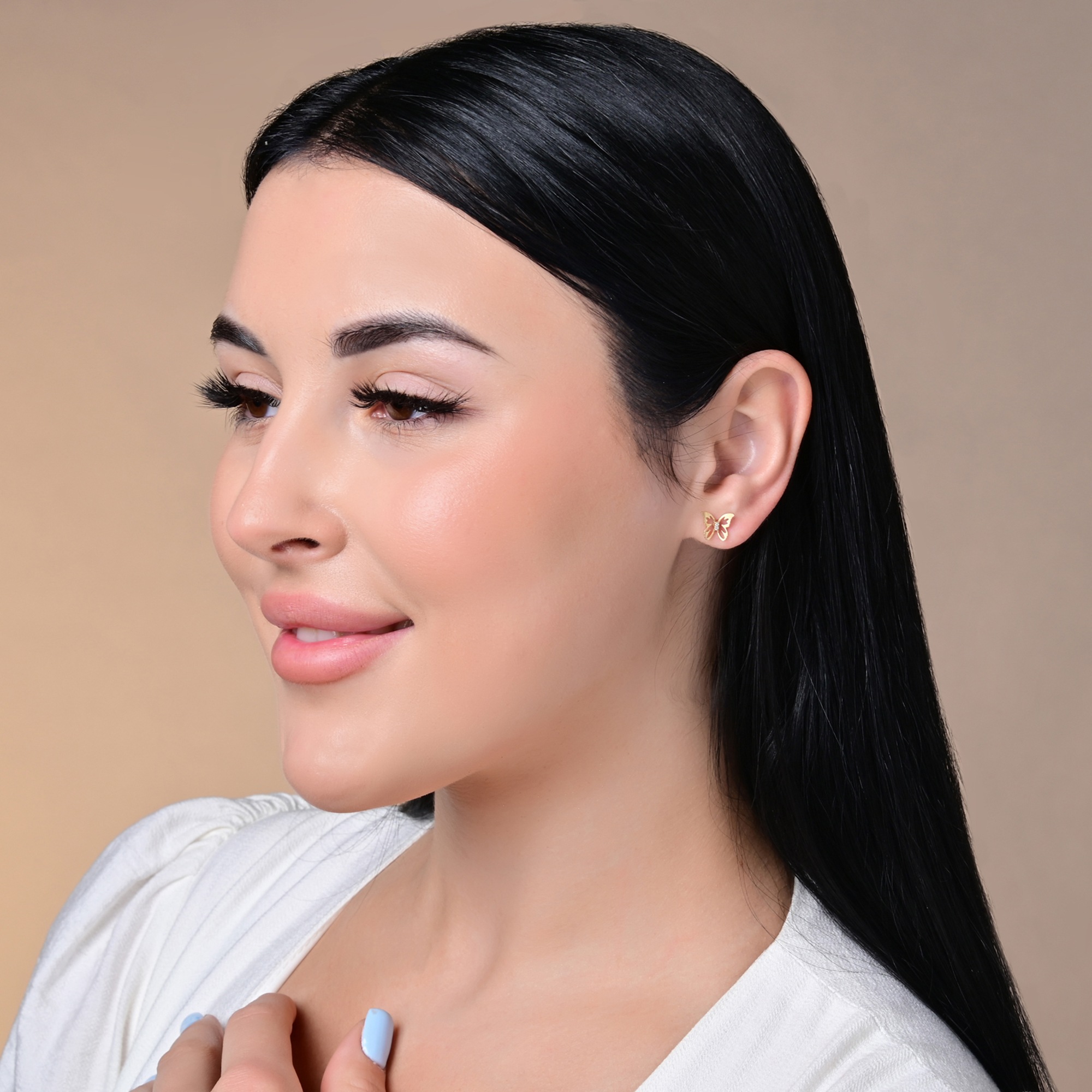 Adelia´s Paar Ohrhänger "Damen Ohrringe – Ohrstecker aus Edelstahl mit Stra günstig online kaufen