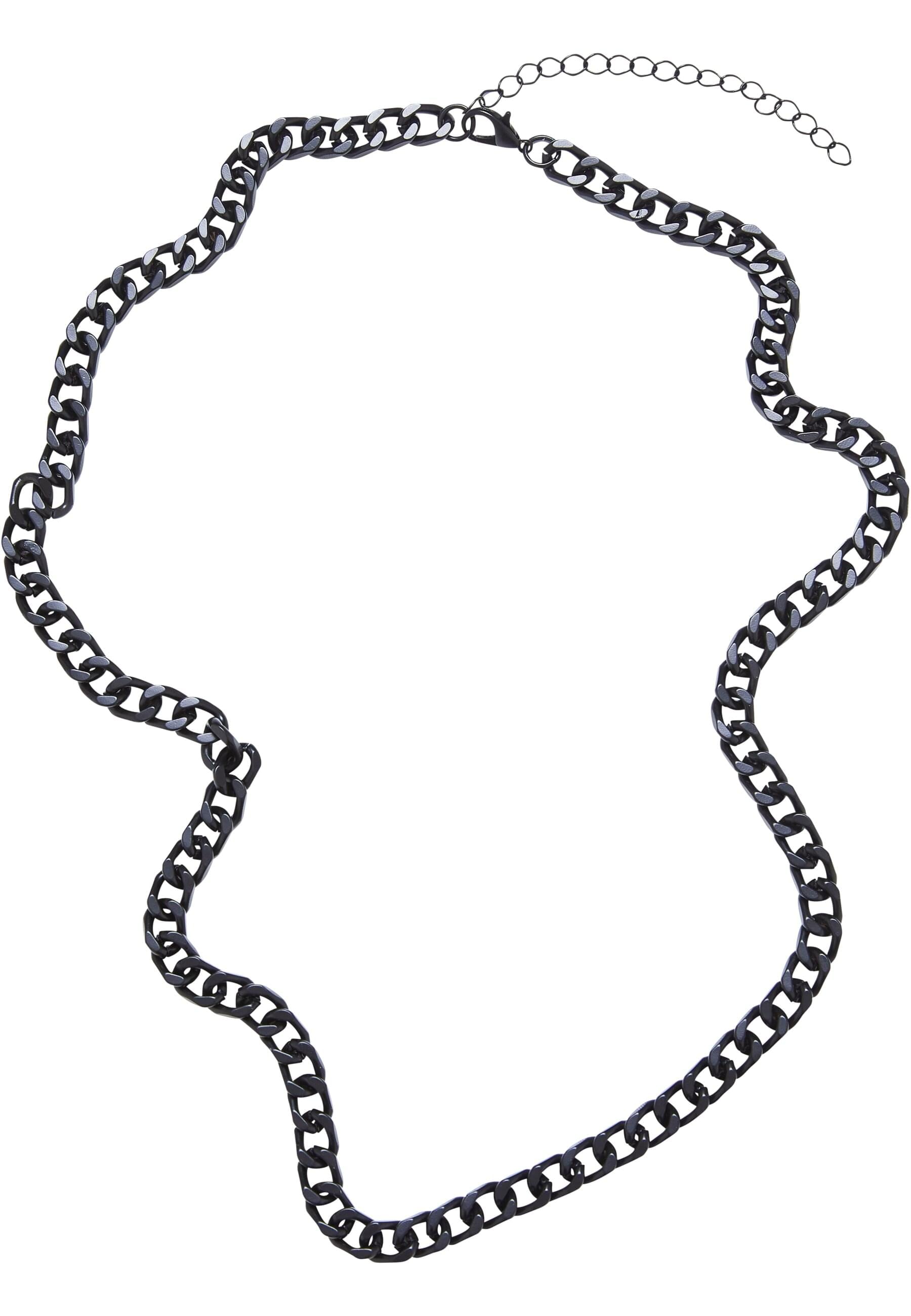 URBAN CLASSICS Damen Edelstahlkette "Urban Classics Unisex Long Basic Chain Necklace", onesize, Eisenschwarz, Eisen, Halsketten