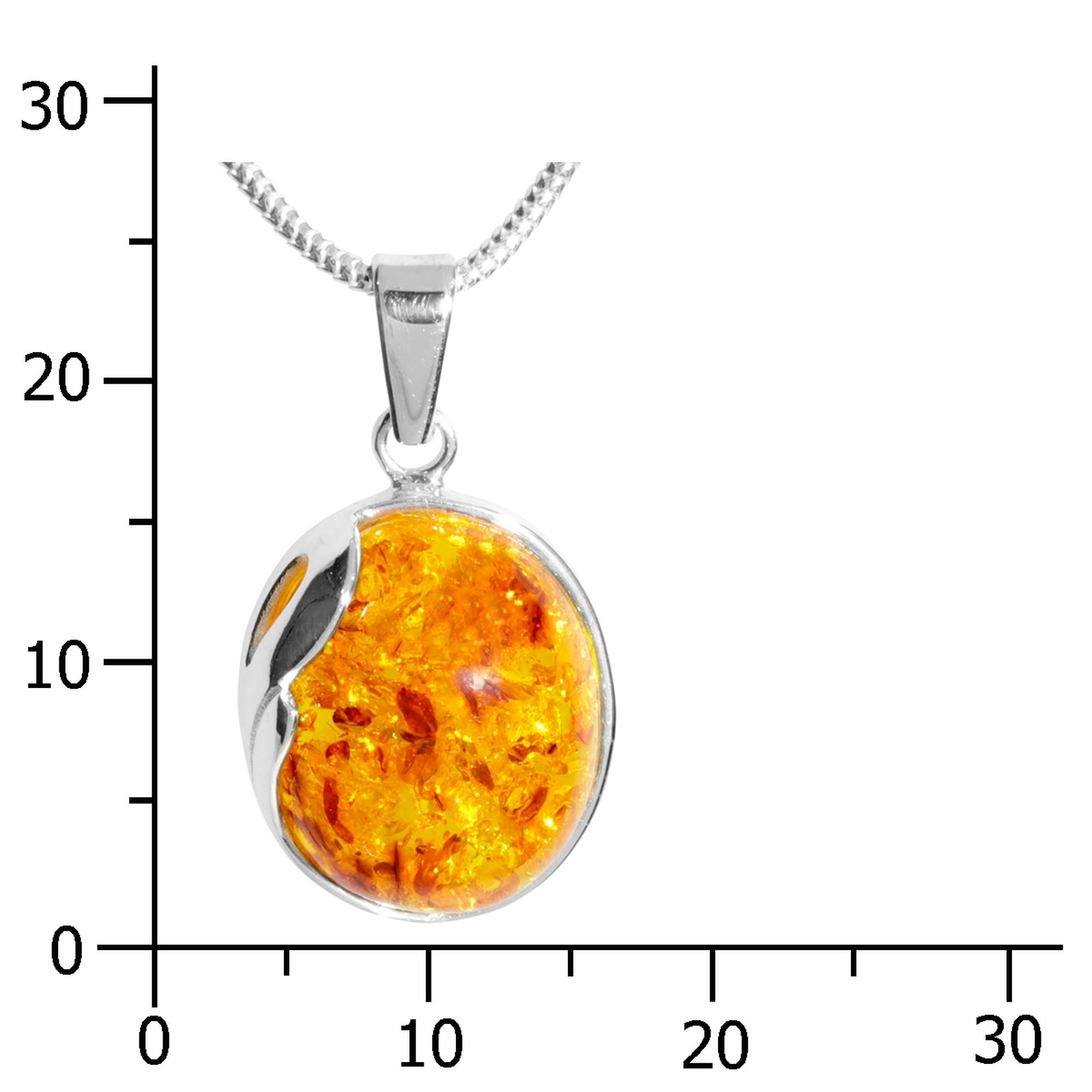 OSTSEE-SCHMUCK Kette mit Anhänger »- Melanie - Silber 925/000 - Bernstein«