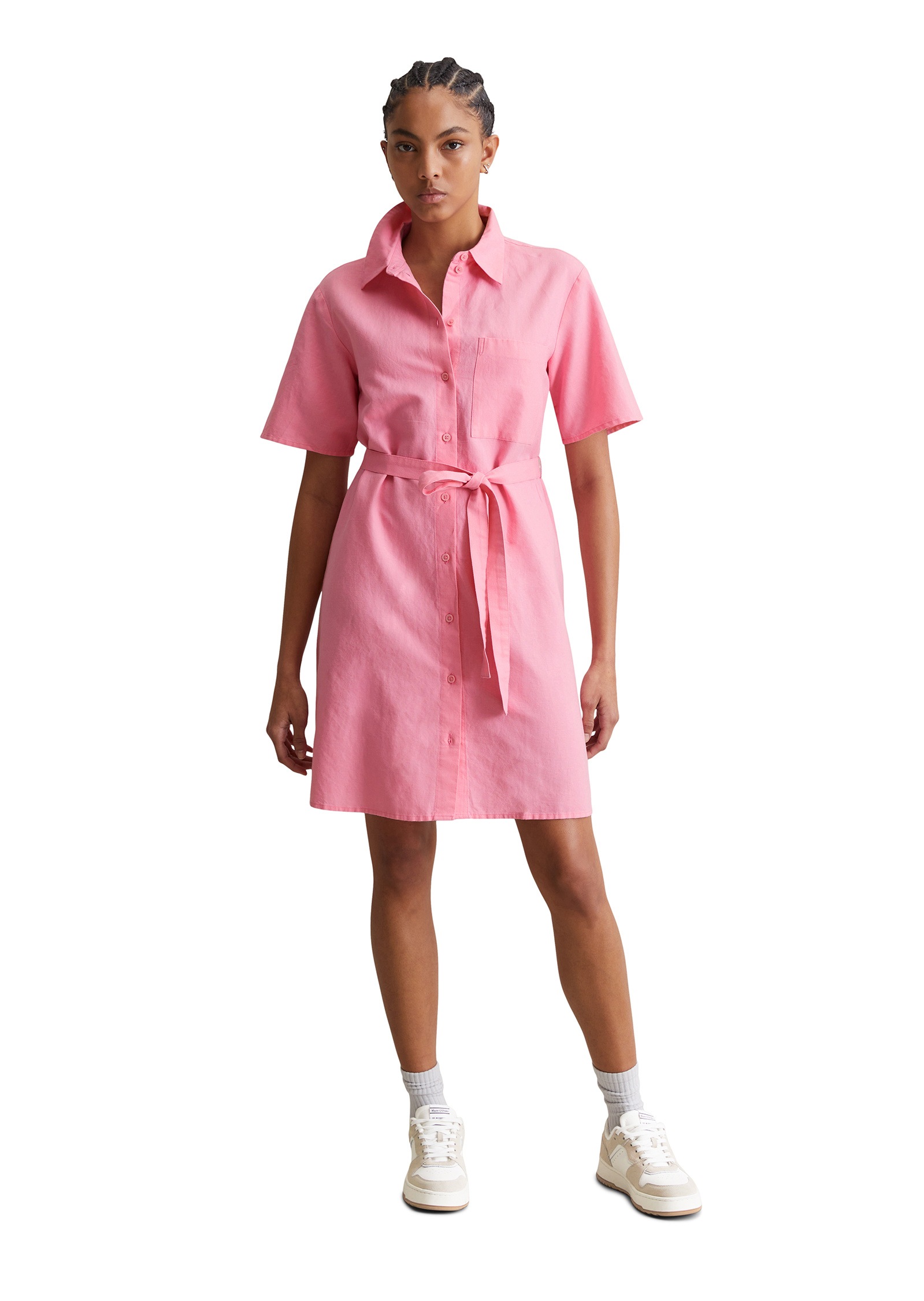 Marc O'Polo DENIM Hemdblusenkleid »aus Leinen-Baumwolle-Mix«