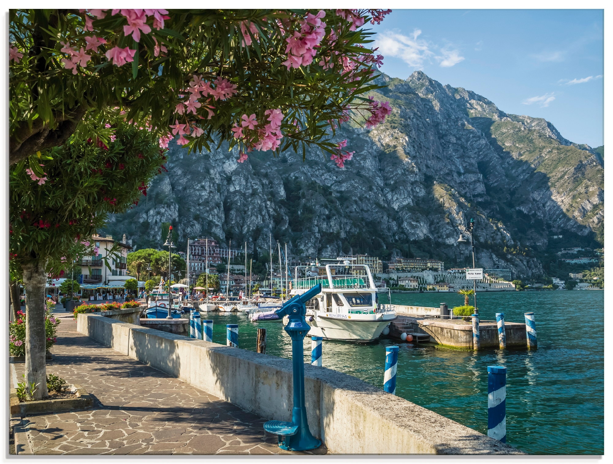 Artland Glasbild "Gardasee Hafen Limone sul Garda I", Europa, (1 St.), in verschiedenen Größen