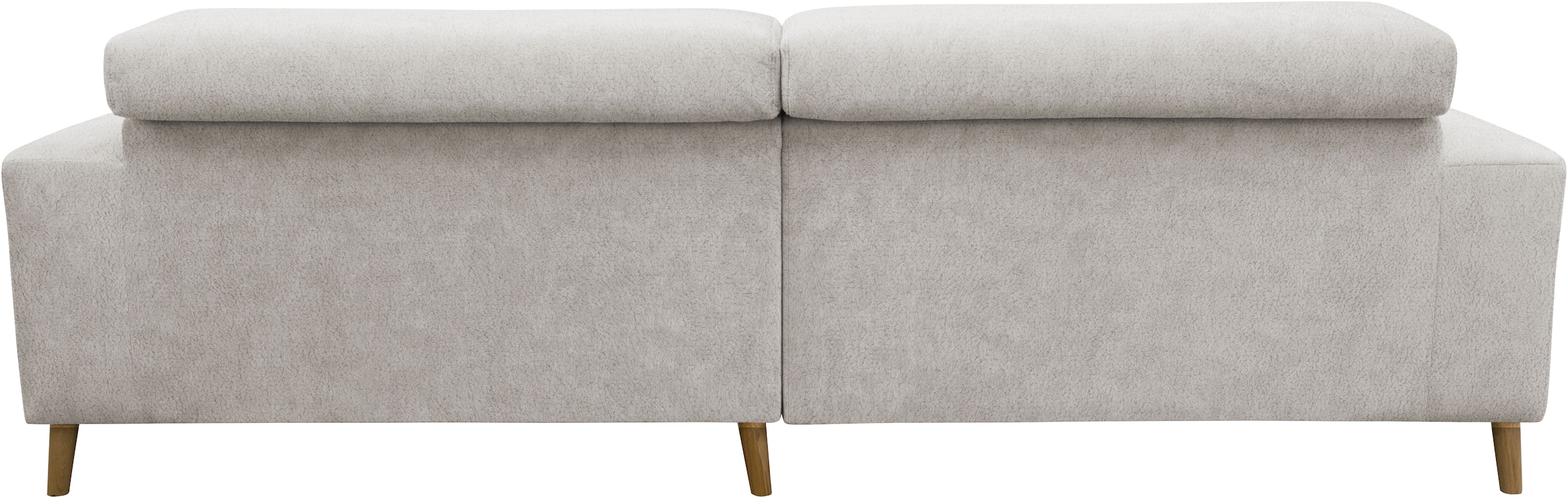 OTTO home Ecksofa »Greevy 248 x 172 cm mit Steppungen, für gängige Saugroboter geeignet« Kopfteile verstellbar, aus pflegeleichtem, weichem Luxus-Microfaser