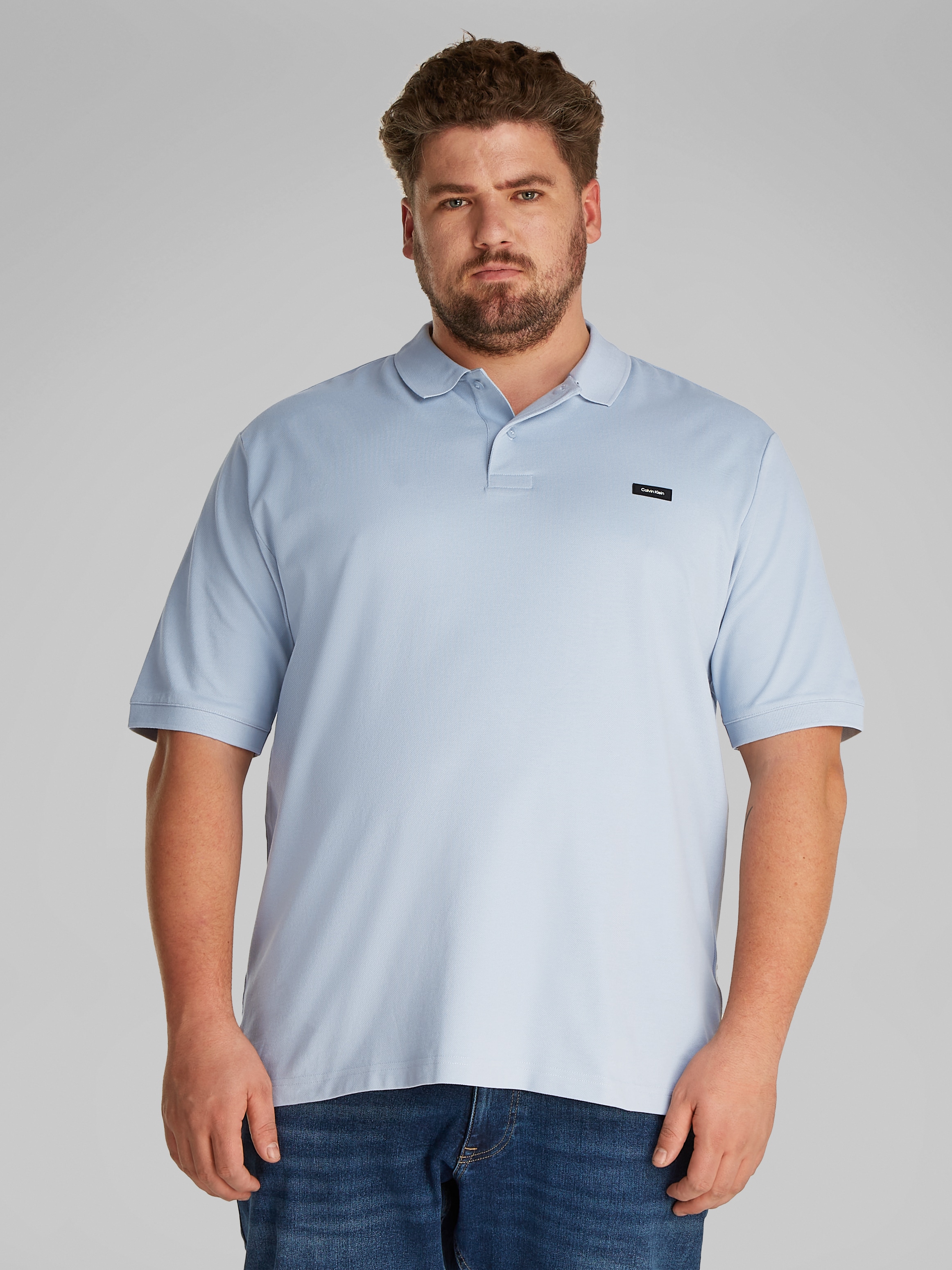 Calvin Klein Big&Tall "BT-STRETCH PIQUE SLIM POLO" in großen Größen mit Pol günstig online kaufen