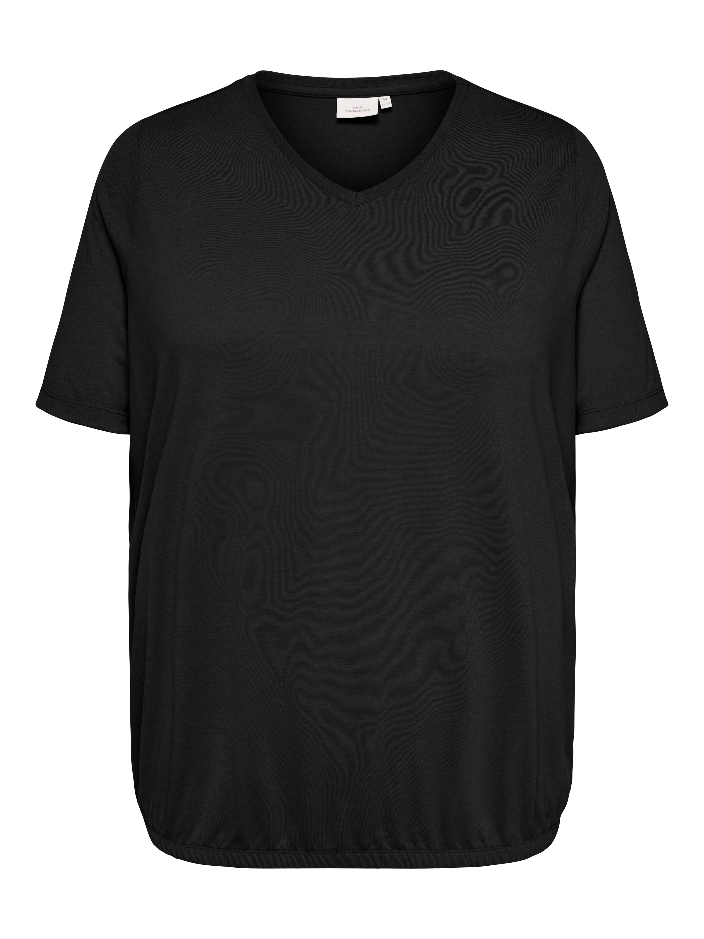Only Carmakoma V-Shirt "Carcoral S/S V-Neck Tee Jrs"