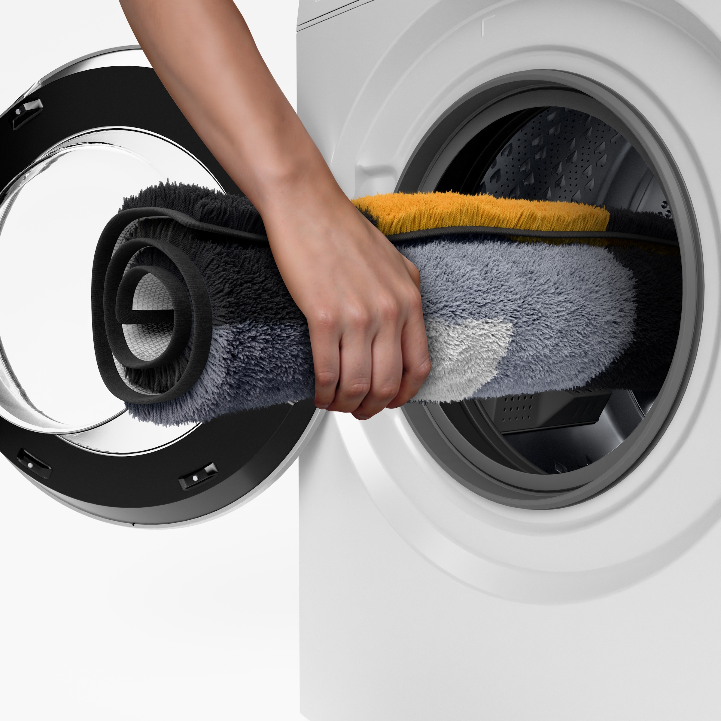 Grund Badematte »Paxos« Höhe 20 mm rutschhemmend beschichtet fußbodenheizungsgeeignet | strapazierfähig geometrisches Design, modern, flauschig, softer Flor, Made in Europe