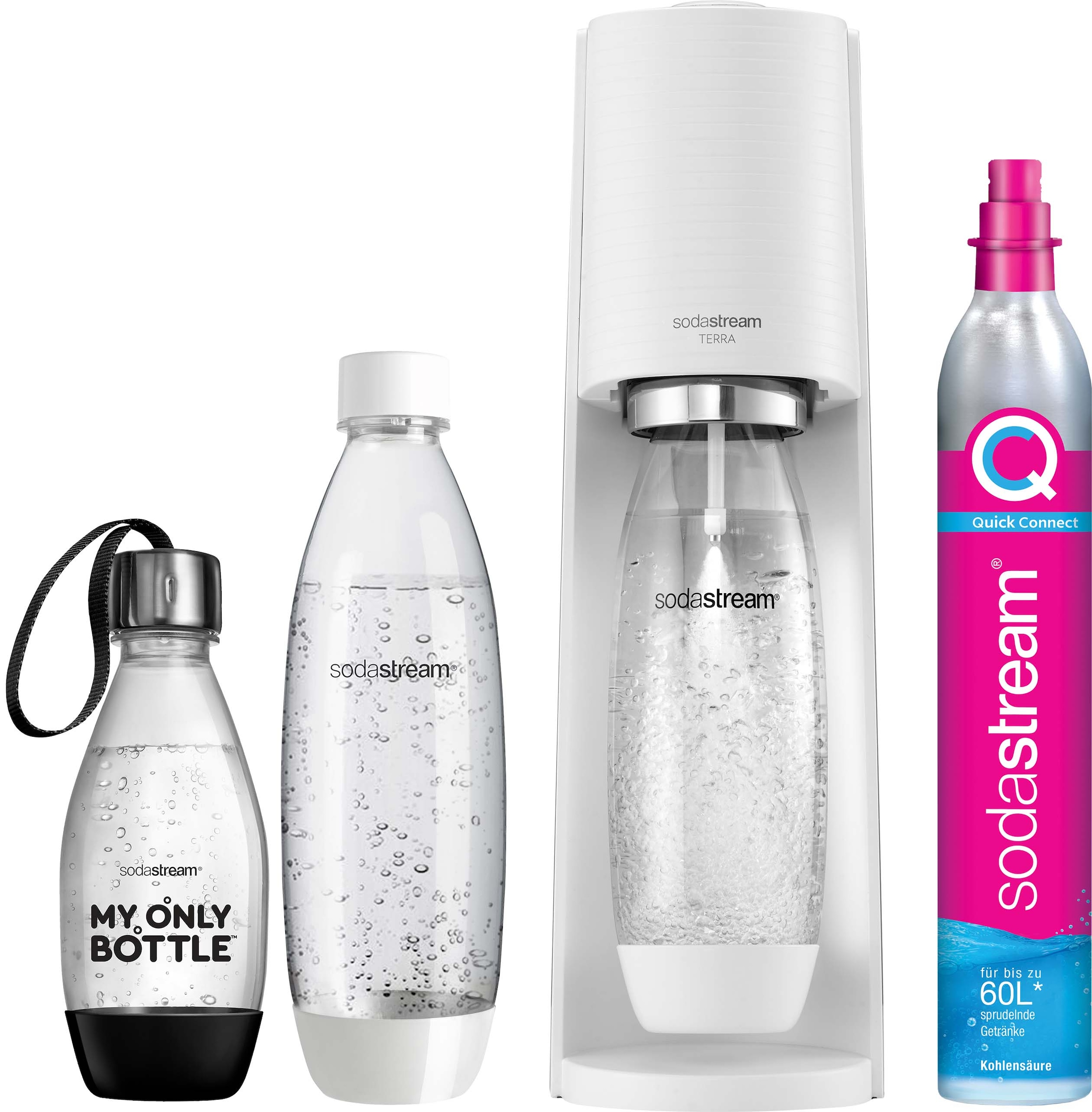 SodaStream Wassersprudler »TERRA Vorteilspack«, &CO2-Zylinder,1L, 0,5  LKunststoff-Flasche online bestellen | BAUR