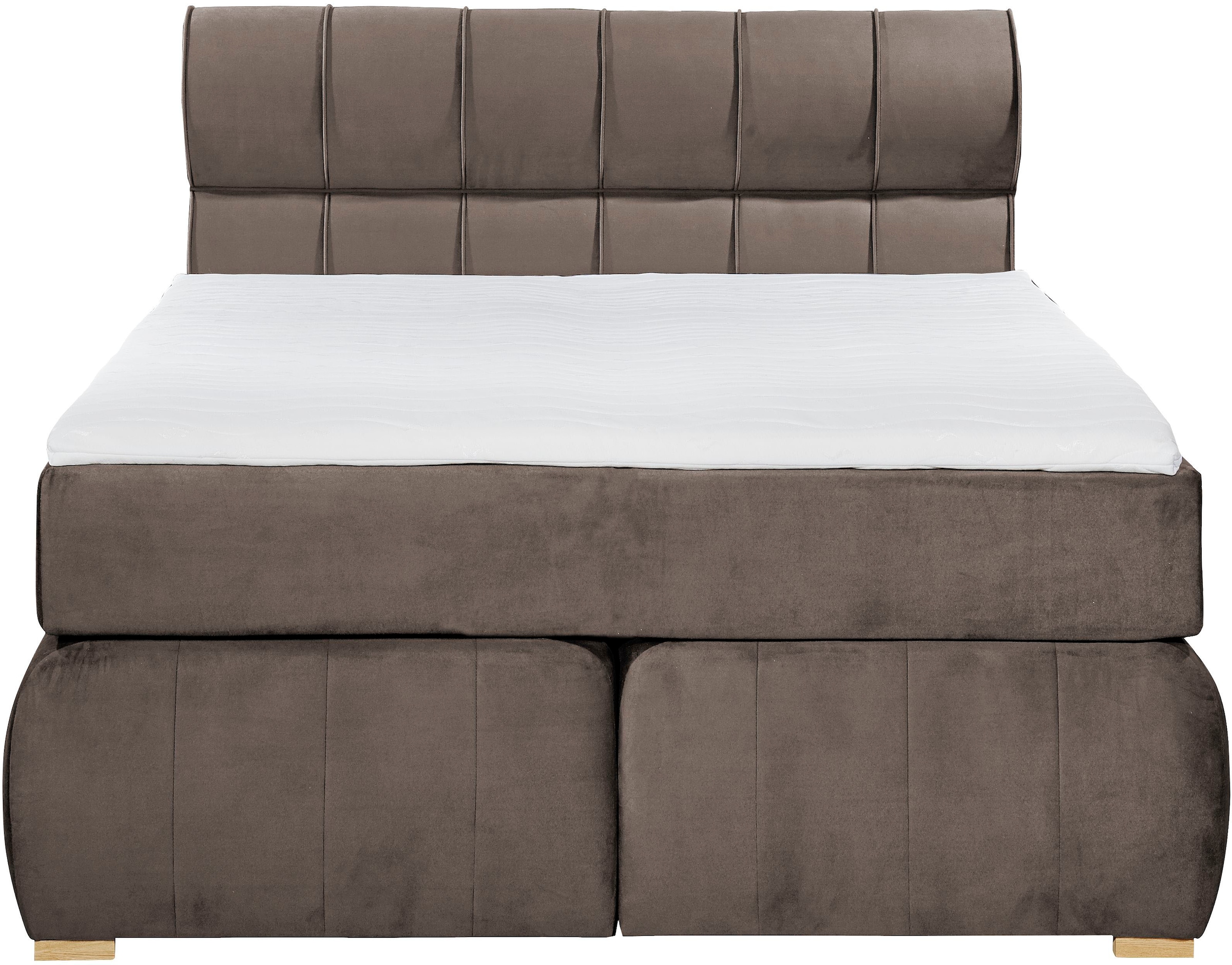 Places of Style Boxspringbett »Felicia«, in H4, inkl. Topper und Bettkasten