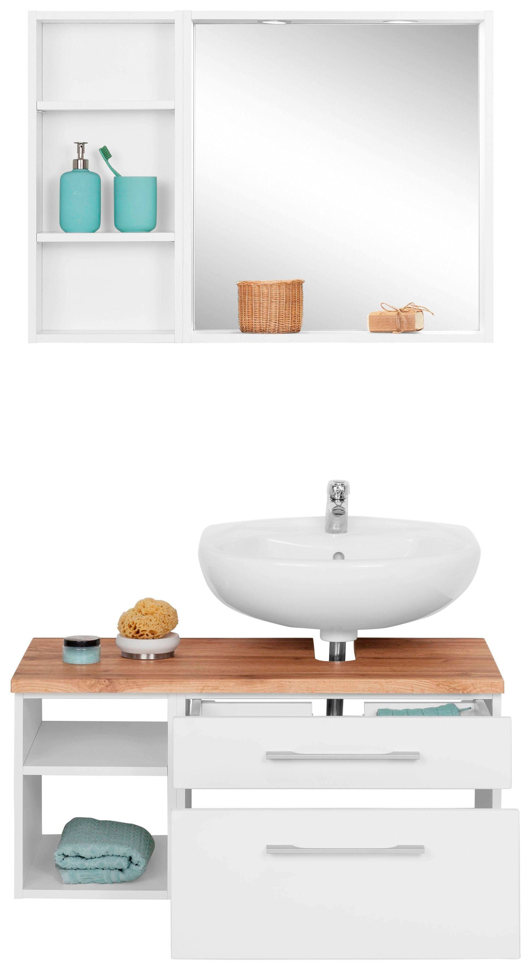 welltime Badmöbel-Set "Davos" 3 Stk. tlg. günstig online kaufen