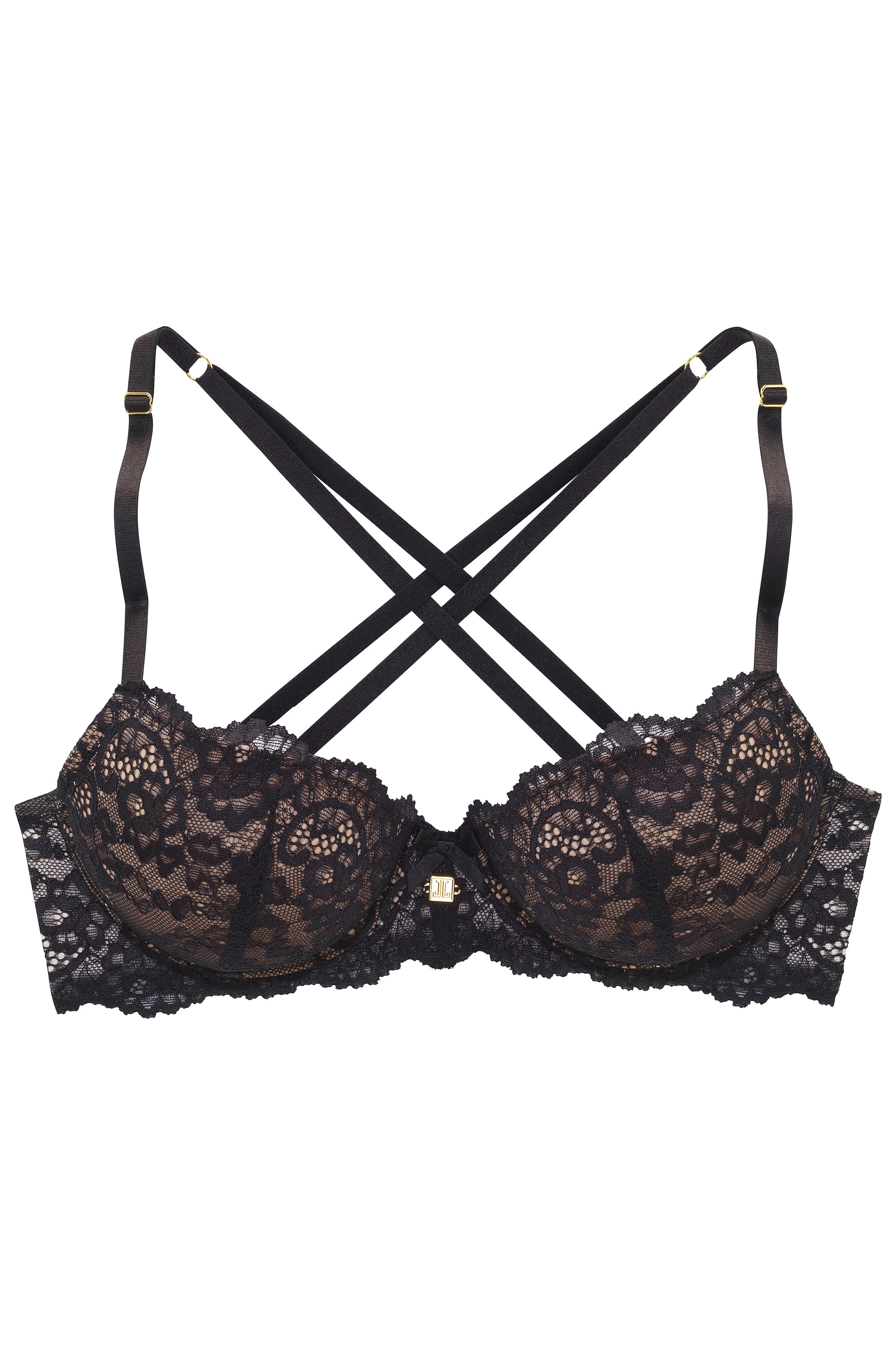 JETTE Push-up-BH, mit raffinierten Trägern in Bänder-Optik, sexy Dessous