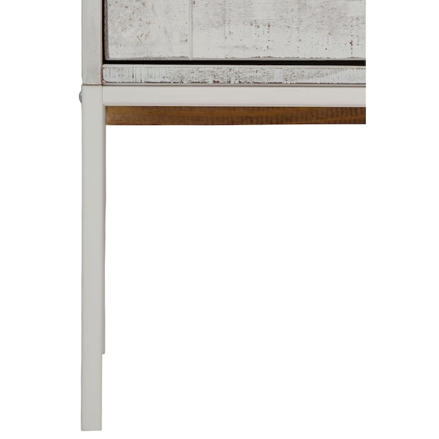 Home affaire Vitrine »Freya«, aus massivem Kiefernholz, mit rohrförmigen  Beinen, Breite 91 cm | BAUR