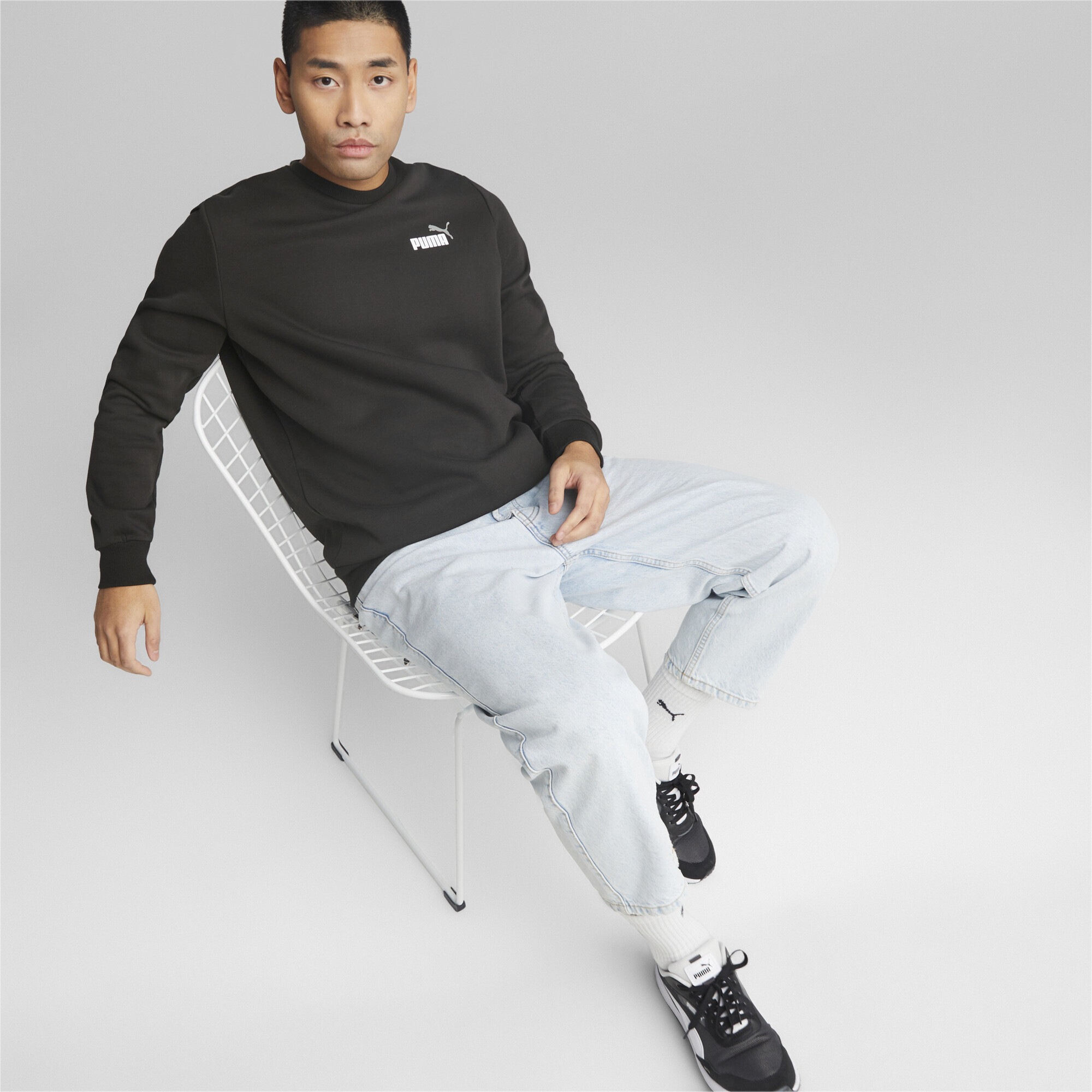 PUMA Sweatshirt »Essentials+ 2 Colour Small Logo Crew Neck Sweatshirt Herren«