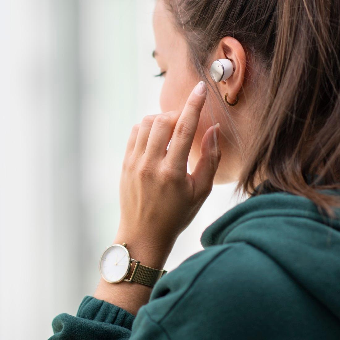Hama Bluetooth ausinės »Spirit Pure True Wireless in Ear BT ausinės kabellos« Finger-Touch Sensor LautstärkereglerRufannahmetaste Sprachsteuerung