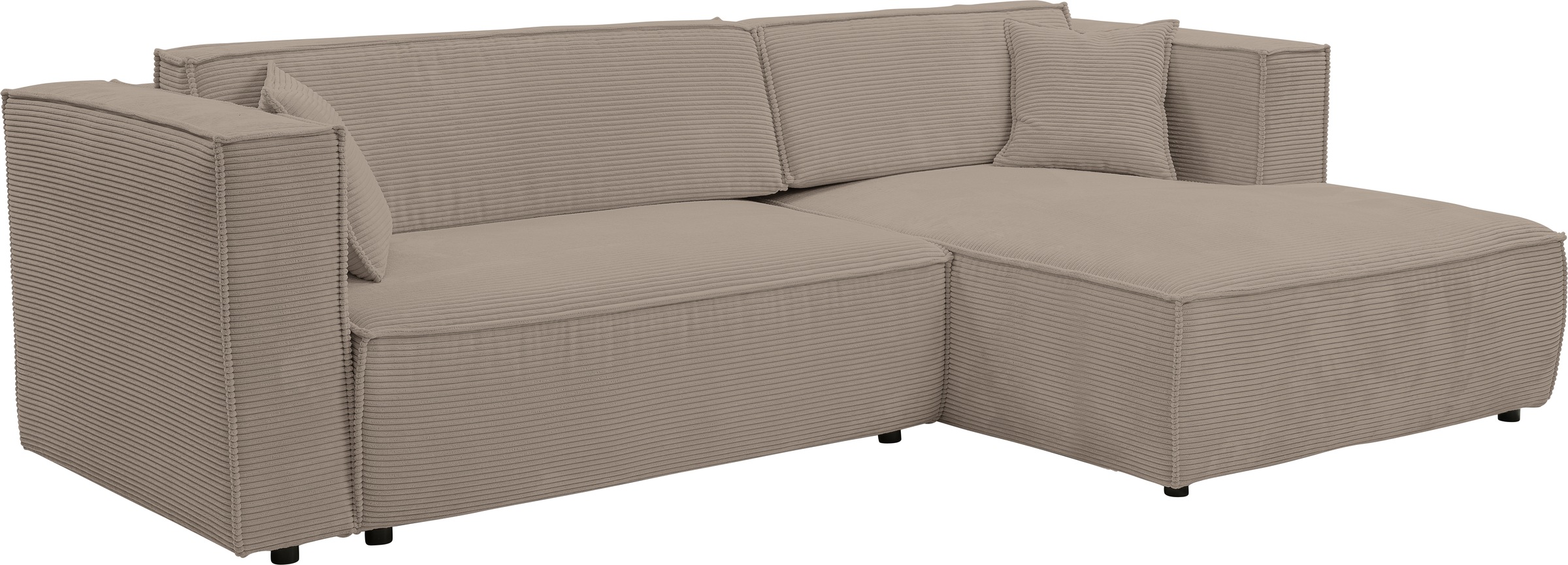 Thumbnail - WERK2 Ecksofa "Atlanta-New, modernes Design, Stellmaße 295x182 cm, L-Form, Kedernaht" hoher Komfort, Schlaffunktion & Be...