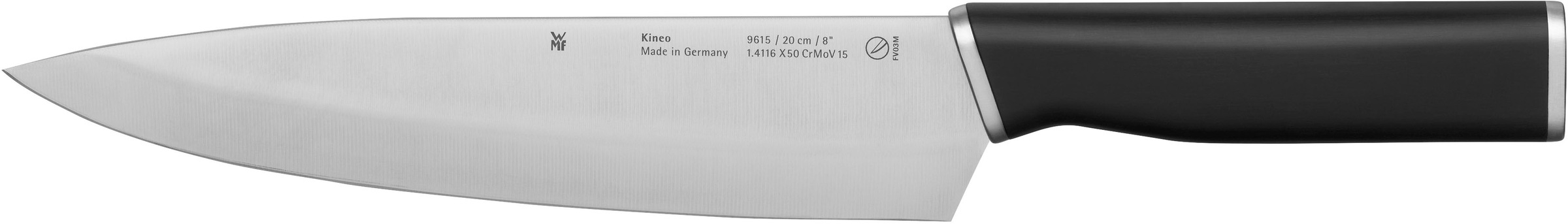 WMF Kochmesser "Kineo", Klingenlänge 20cm, schwarz, Kochmesser, 20 cm, hochwertiger Edelstahl, ausgezeichnete Balance, ergonomisch